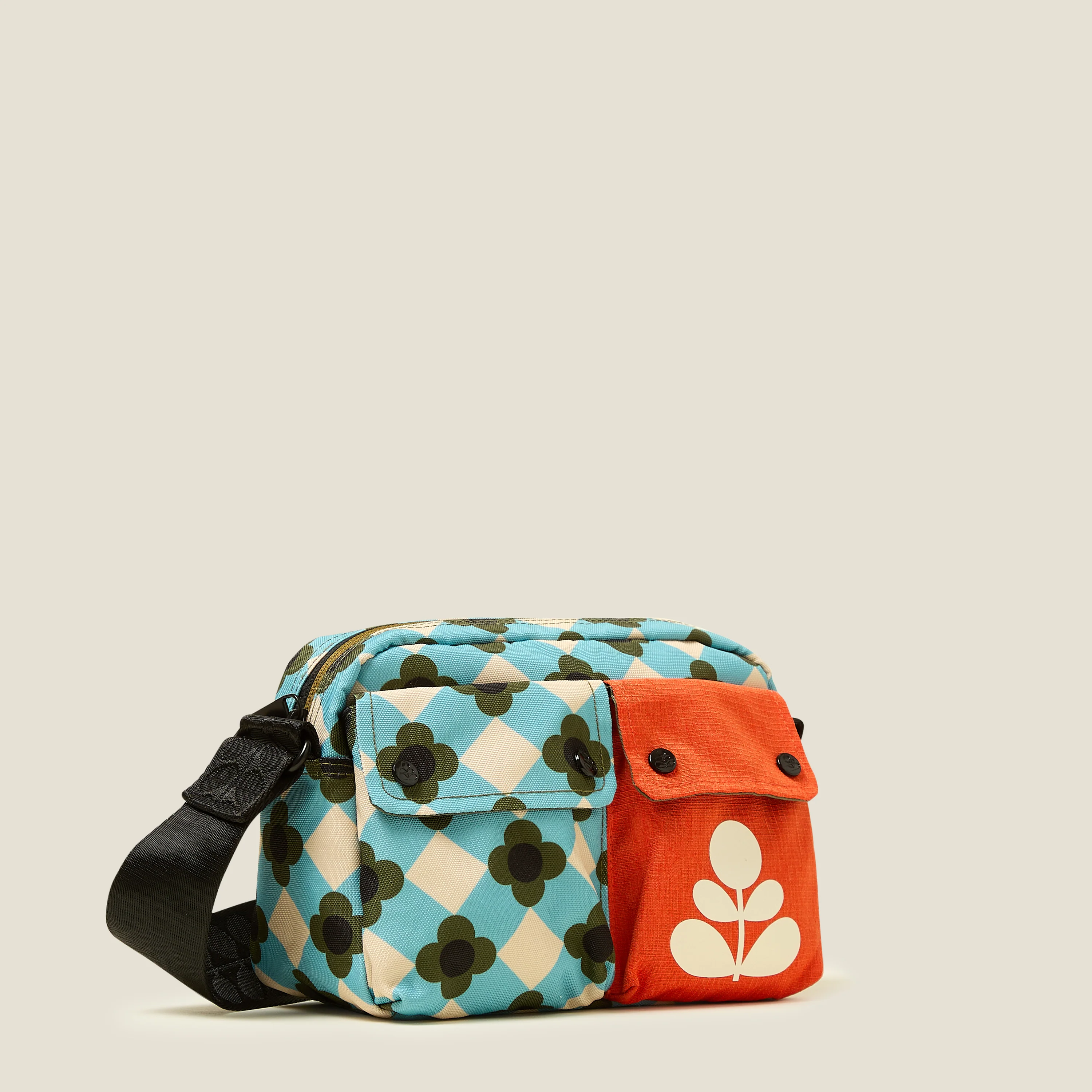 Angle Camera Bag - Flower Check Ziggurat - Image 2