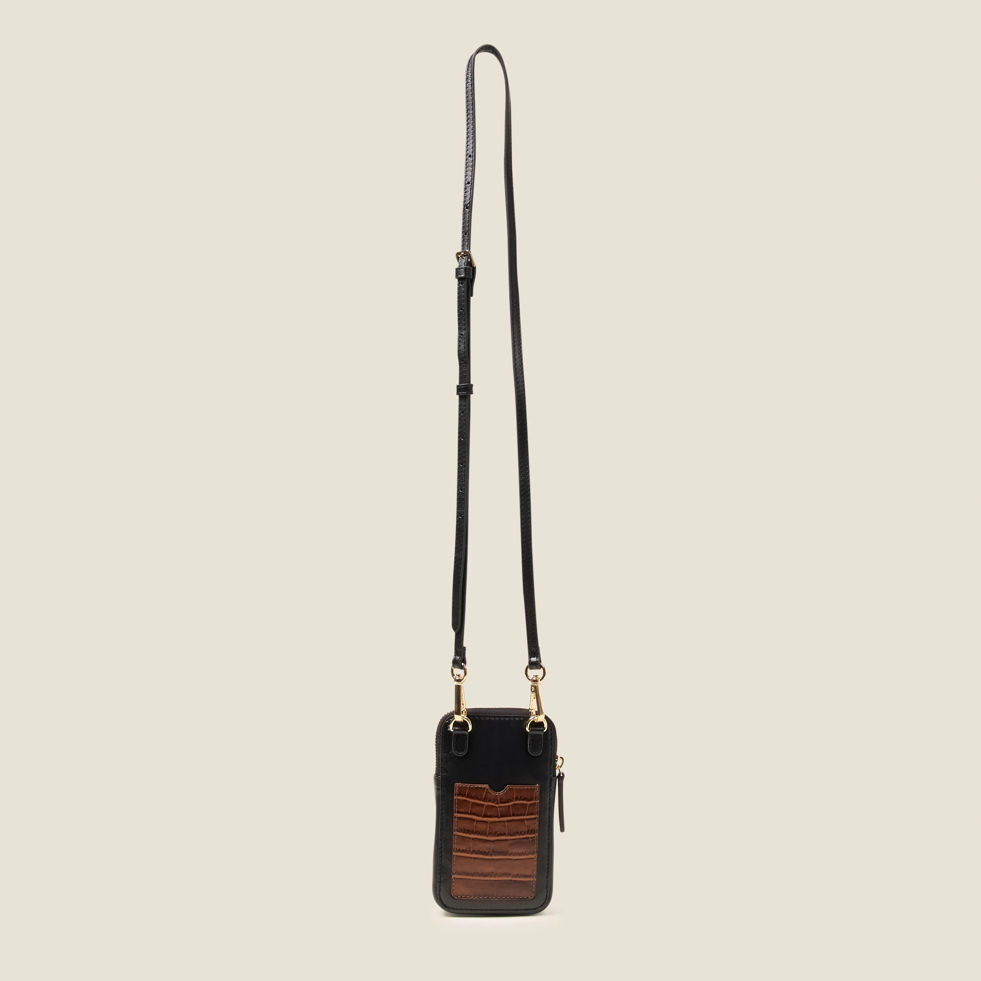 Ariel Leather Phone Case - Tile Emboss Black - Image 3