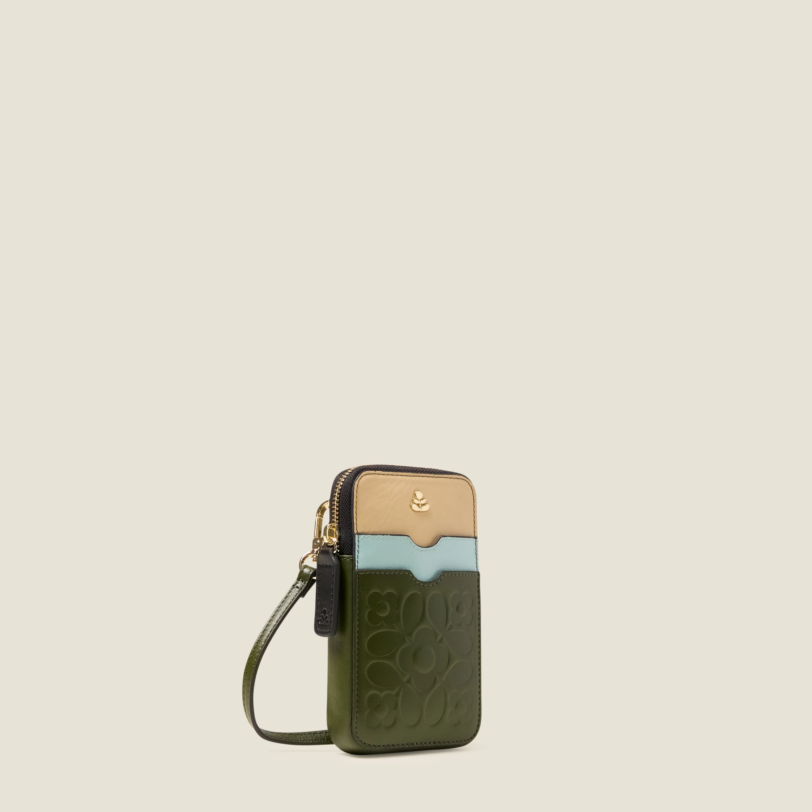 Ariel Leather Phone Case - Tile Emboss Forest - Image 2