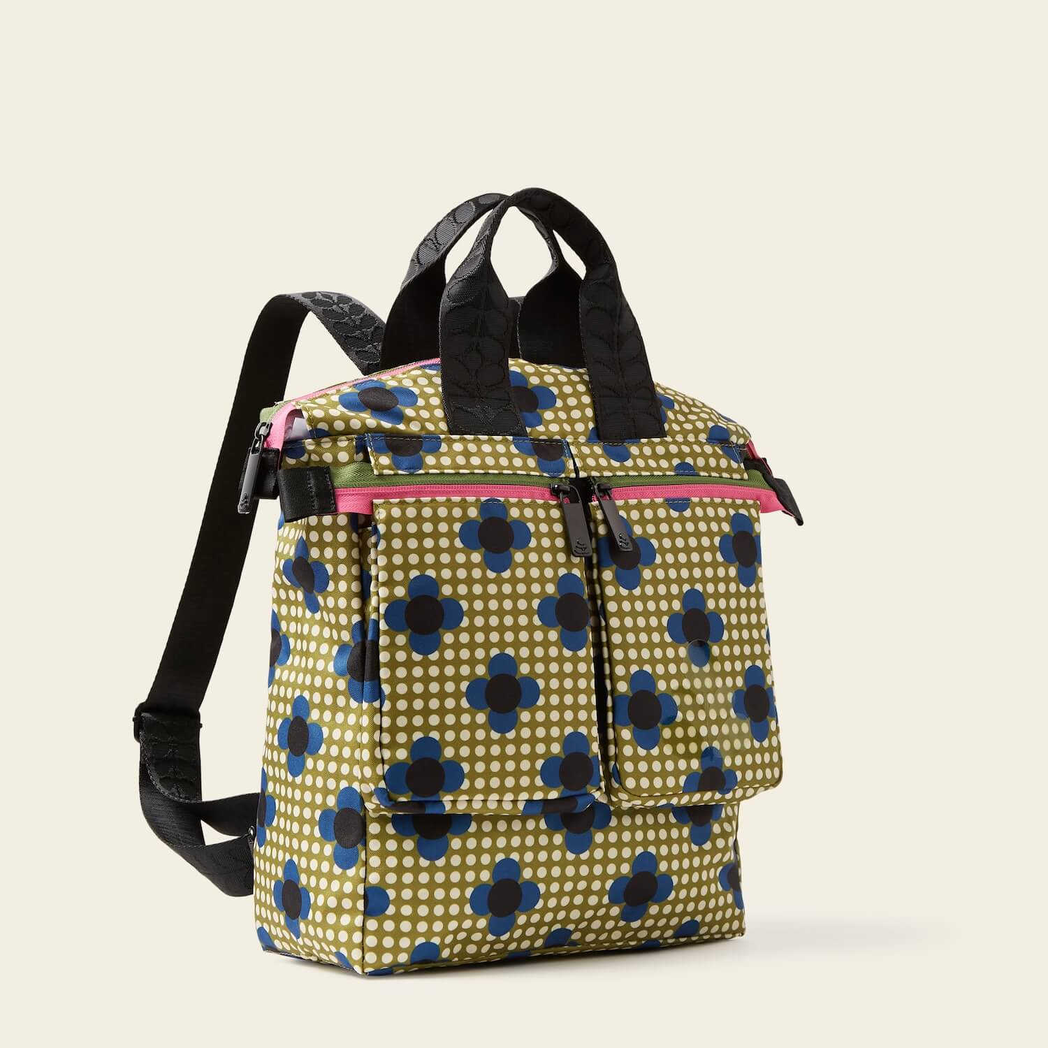 Axis Medium Backpack - Flower Polka Dot Olive - Image 3