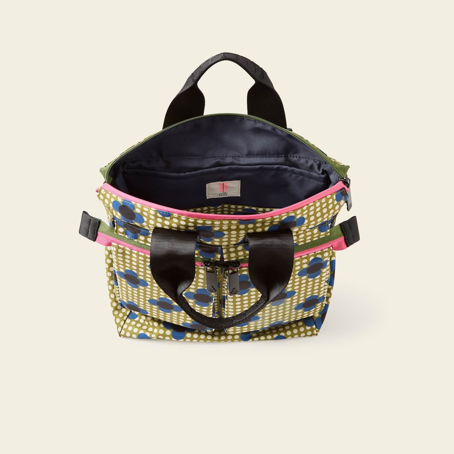 Axis Medium Backpack - Flower Polka Dot Olive - Image 5