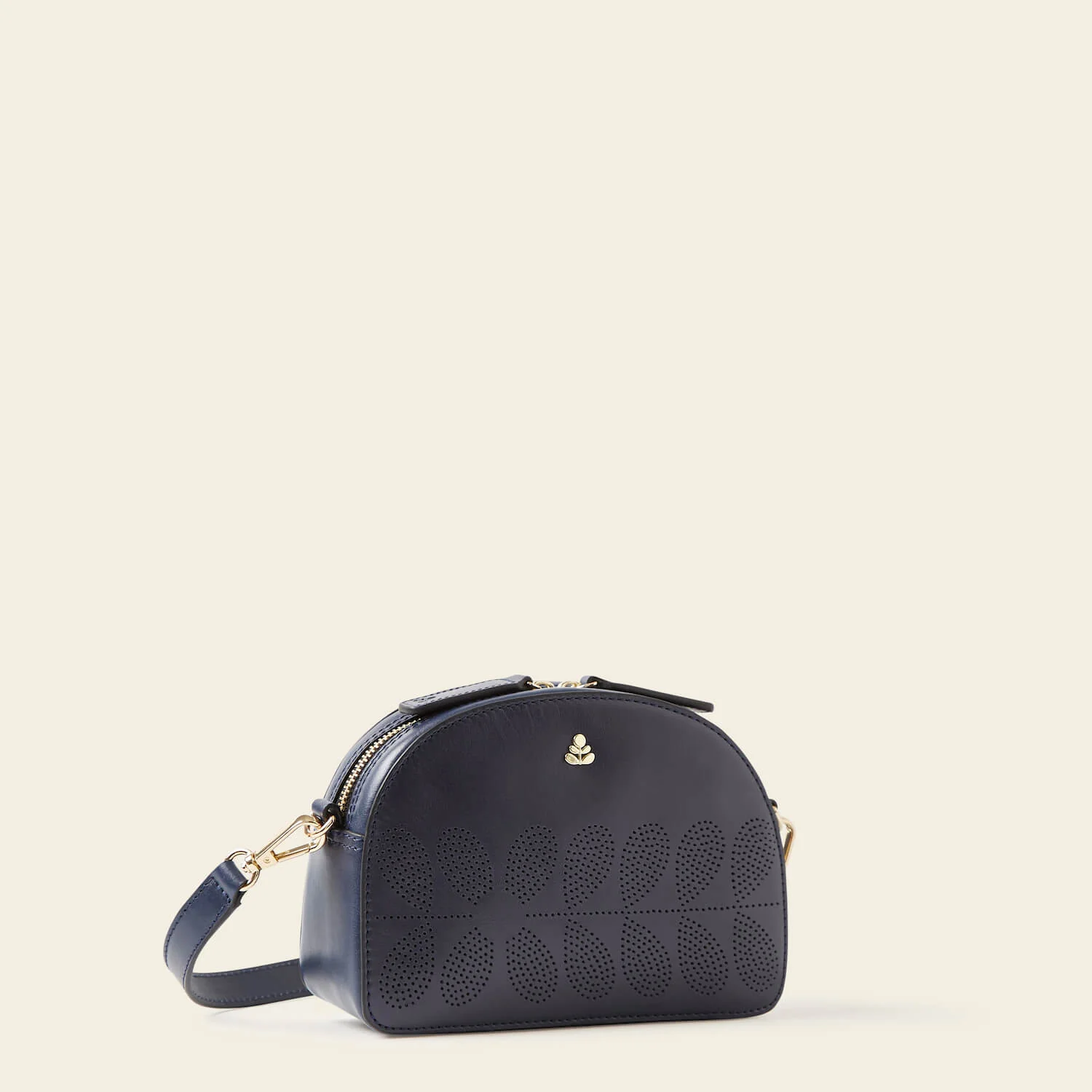 Babaluna Crossbody - Navy Punched Flower - Image 3