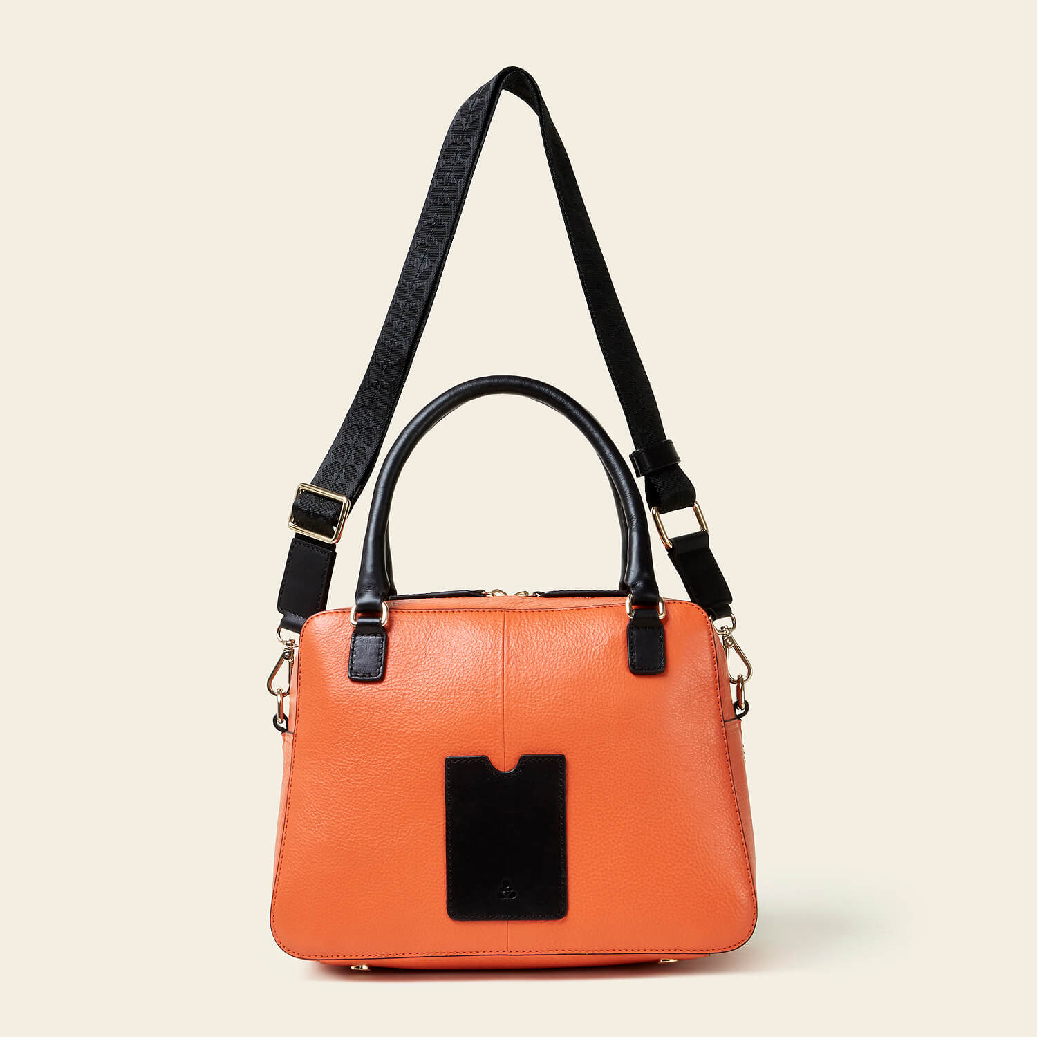 Beatrice Handbag - Punched Tall Flower Orange - Image 5