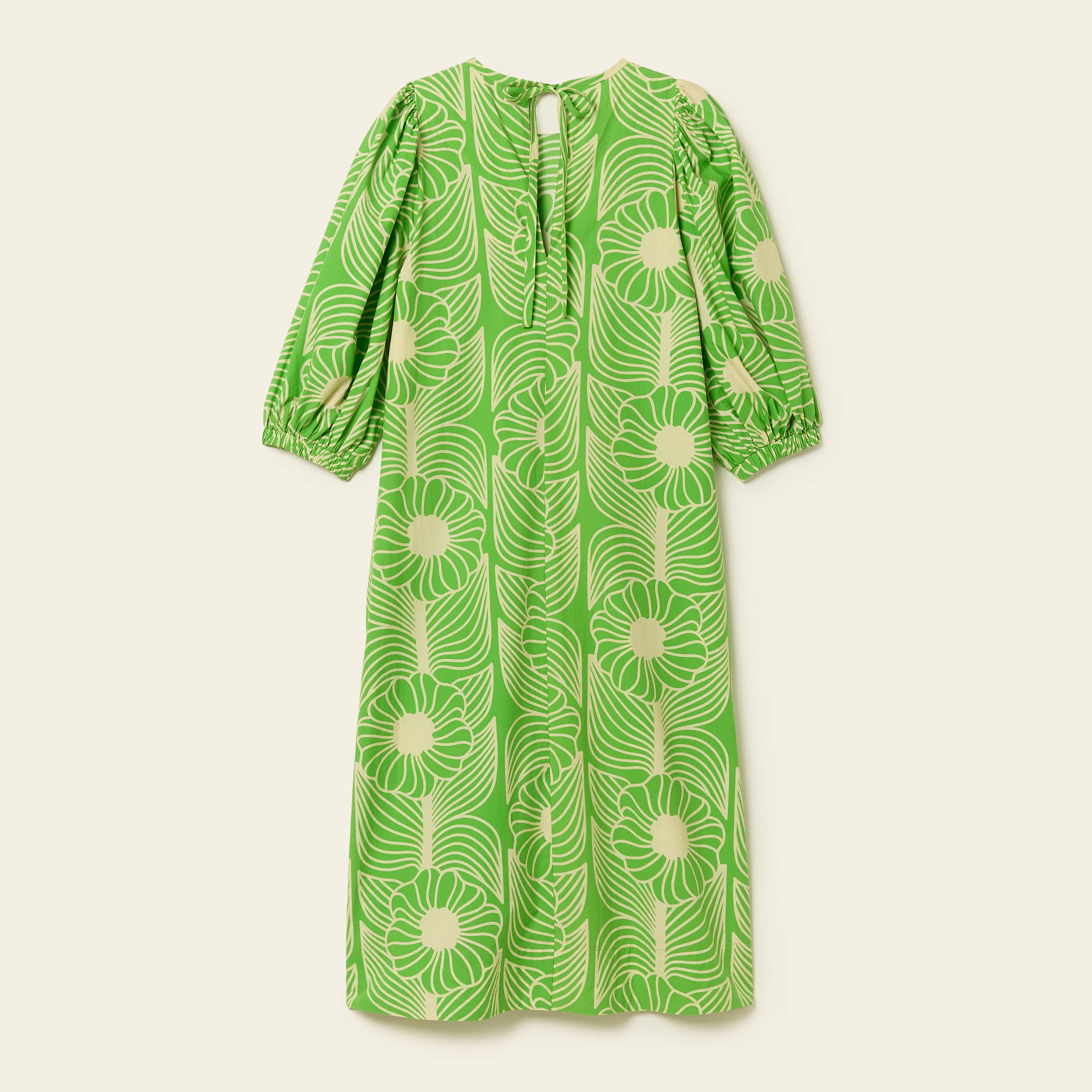 Bella Puff Sleeve Dress Moonflower Spring Green - Image 4