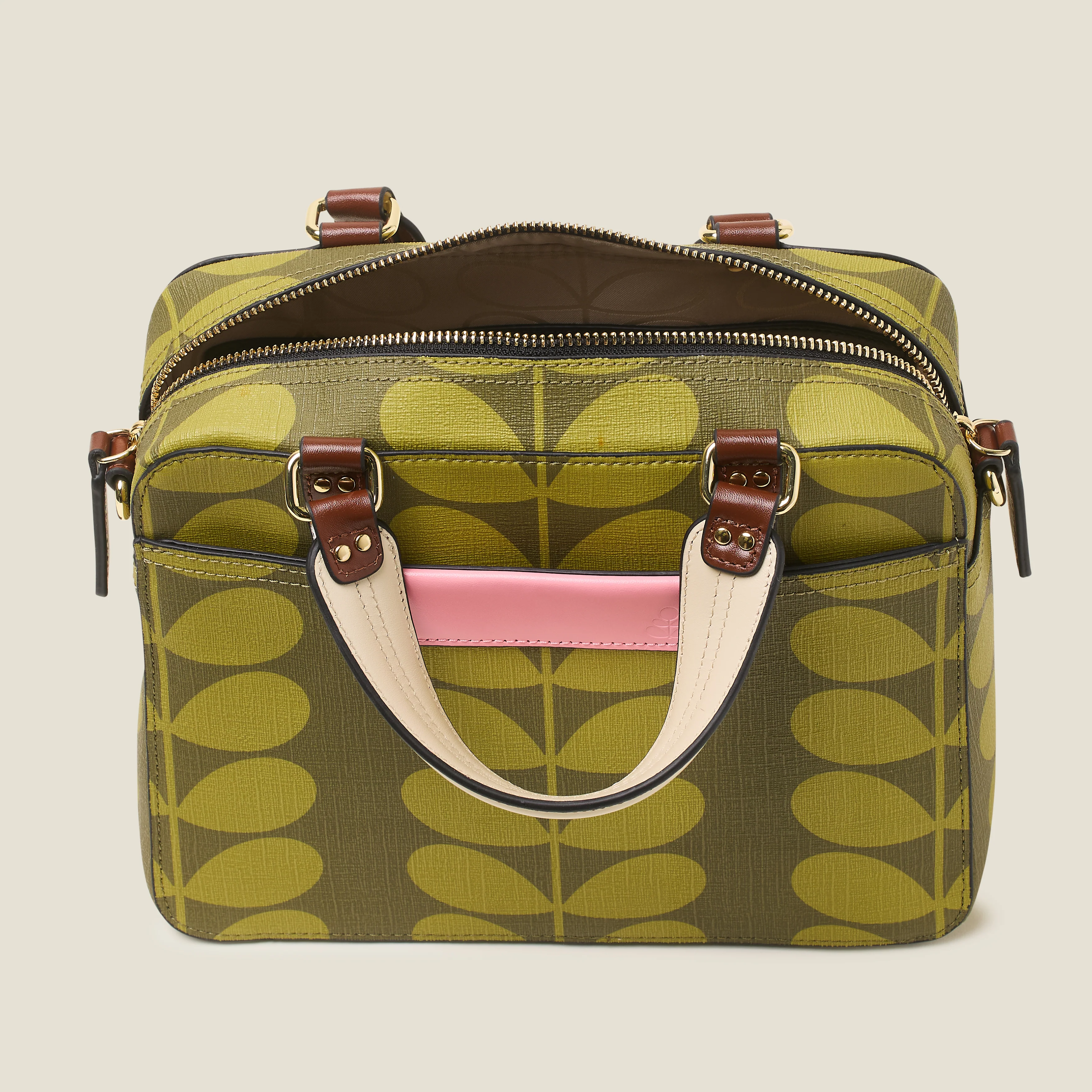 Block Medium Handbag - Solid Stem Olive - Image 5