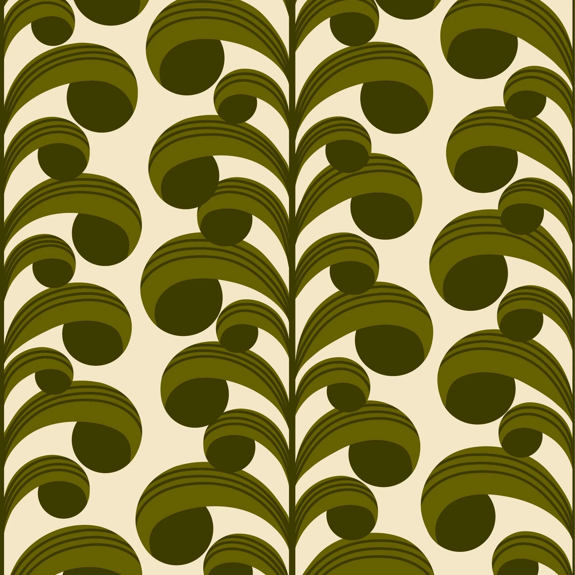 Calathea Dark Moss Wallpaper - Image 2