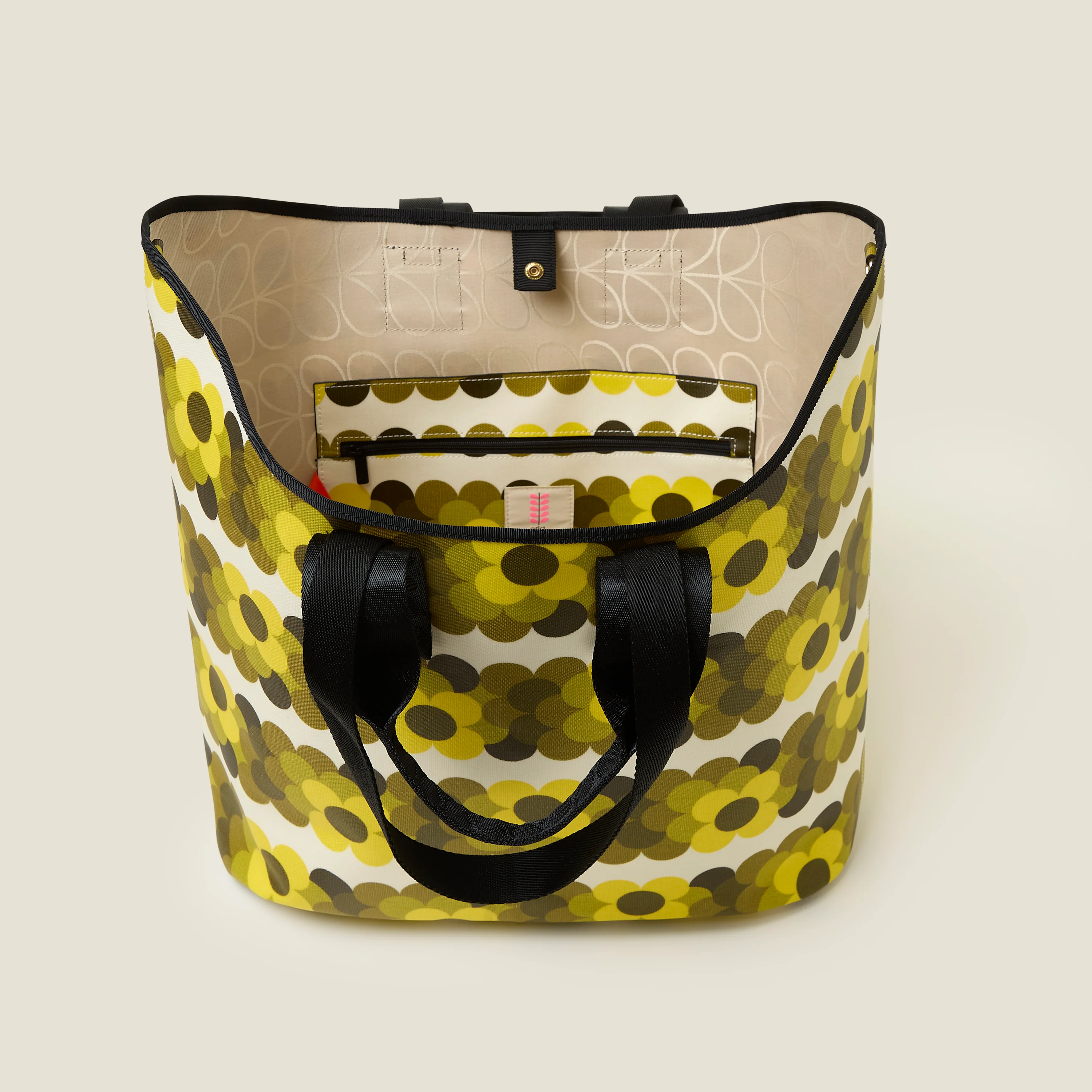 Carryall Large Tote - Retro Flower Yellow - Image 5