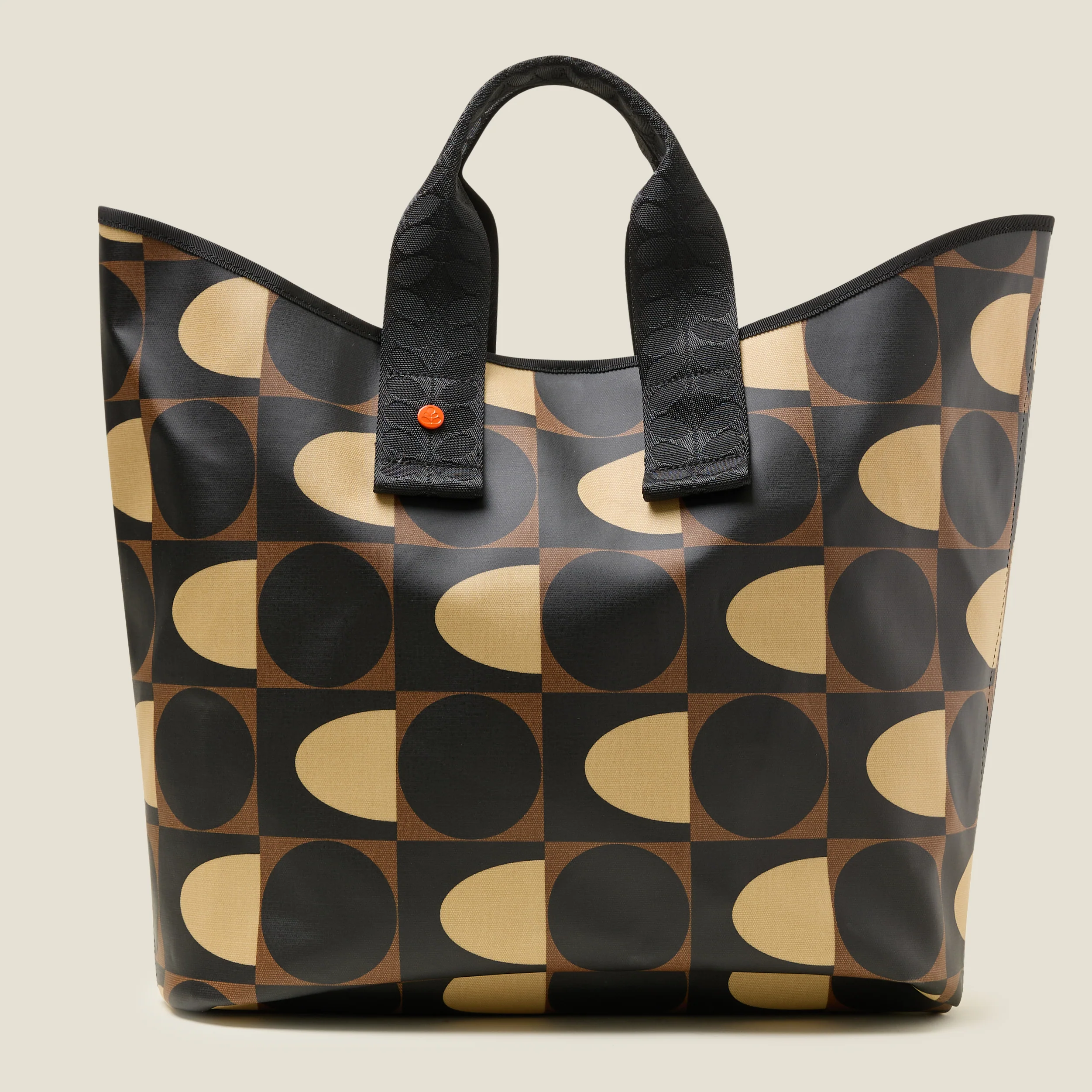 Carryall Large Tote Bag - Spot Square Mocha