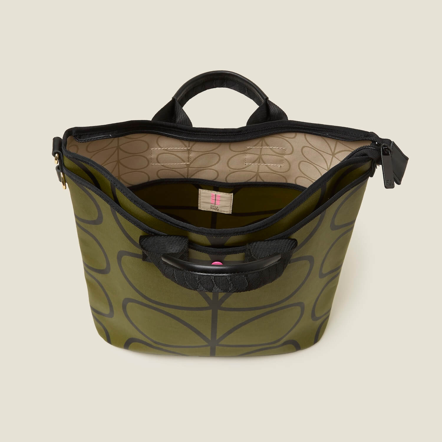 Carrygrab Bucket Bag - Giant Linear Stem Olive - Image 5