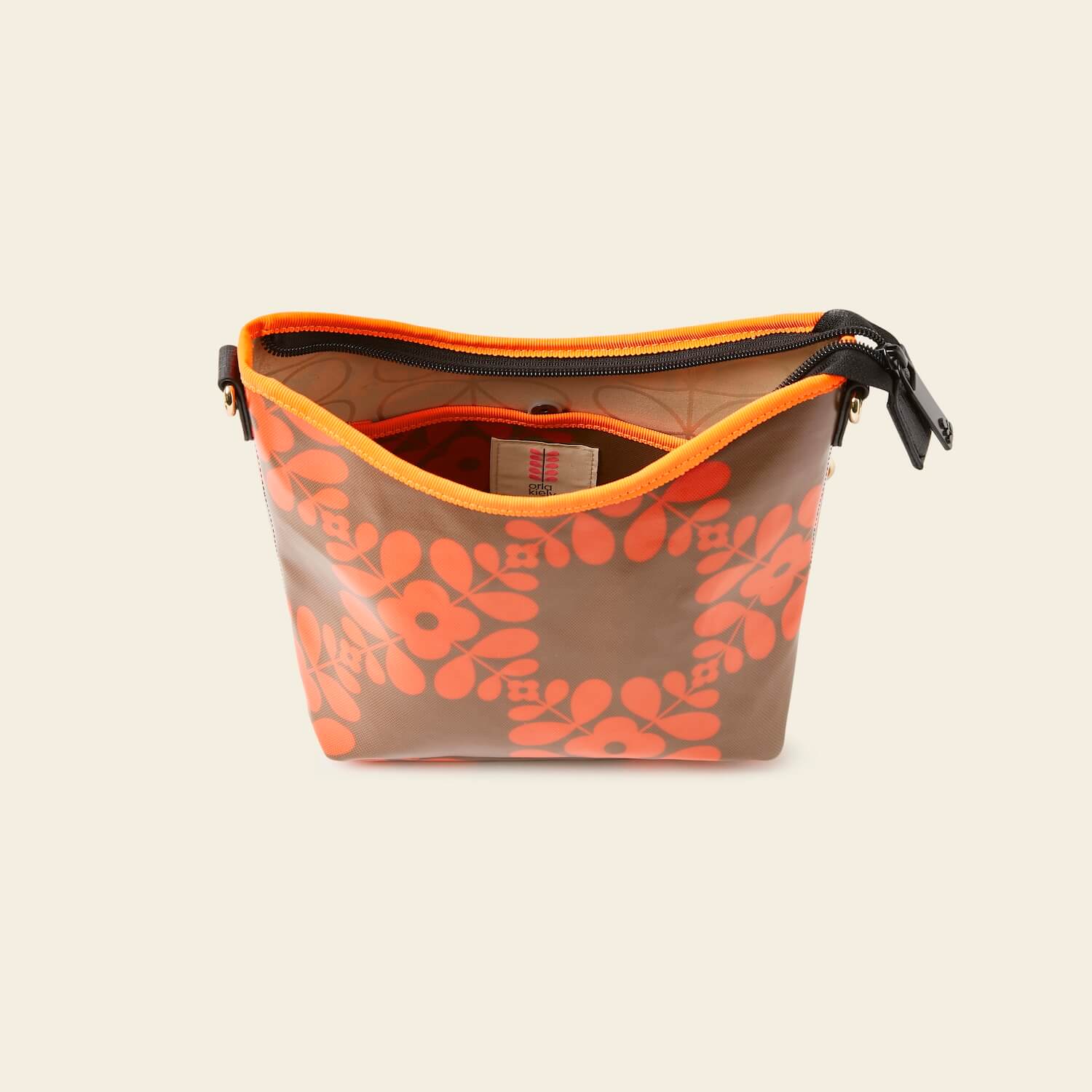 Carrymin Crossbody - Lattice Flower Tile Conker - Image 5