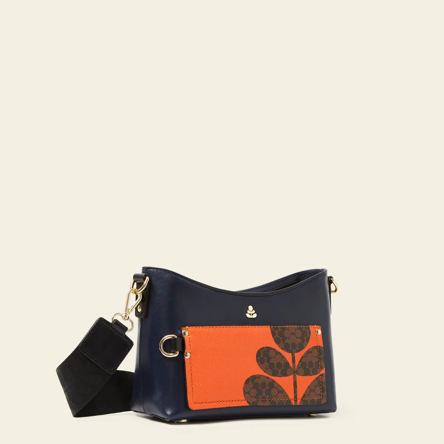 Carrymin Crossbody - Navy Puzzle Flower - Image 3