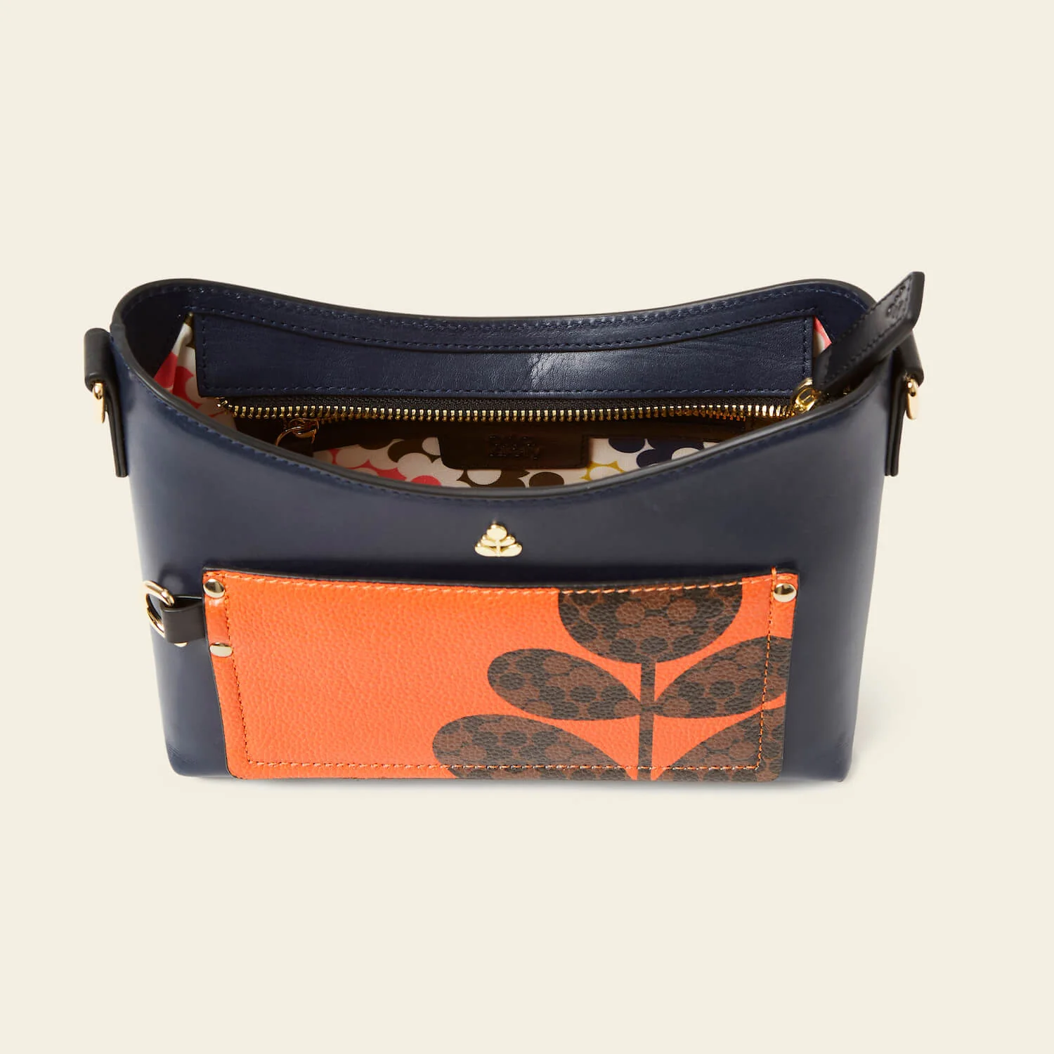 Carrymin Crossbody - Navy Puzzle Flower - Image 5