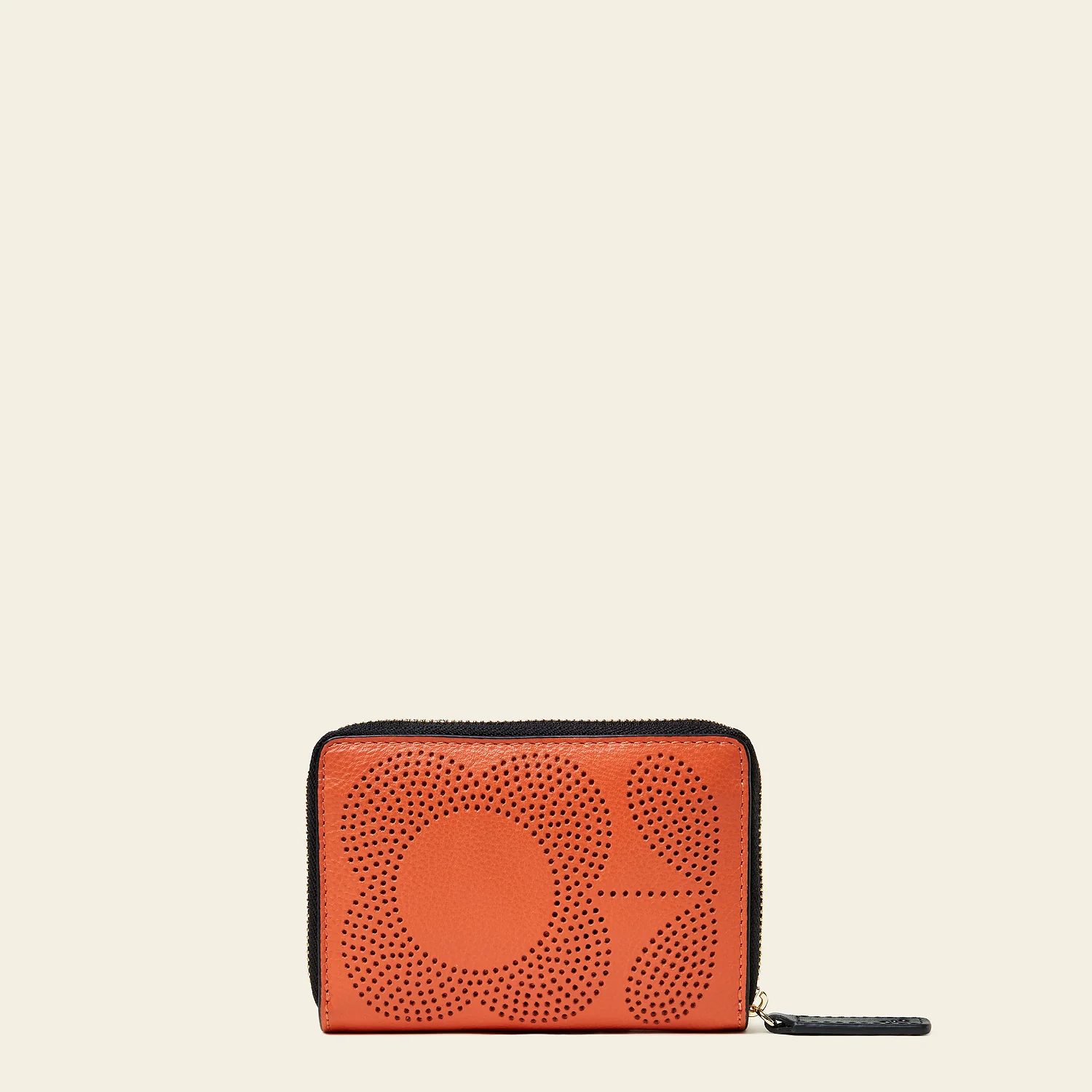 Celia Wallet - Punched Tall Flower Orange - Image 3