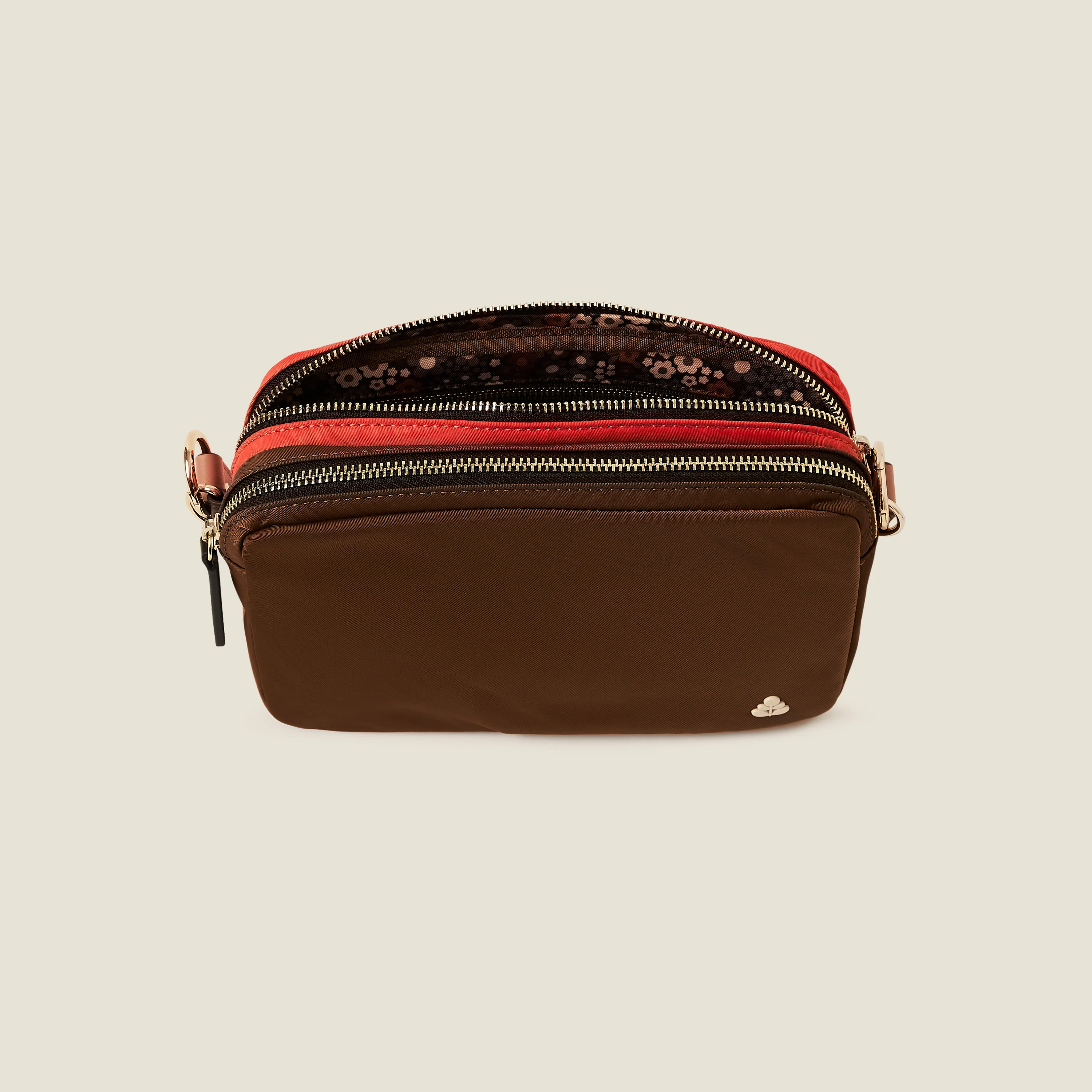 Colourblock Crossbody Bag - Brown - Image 4