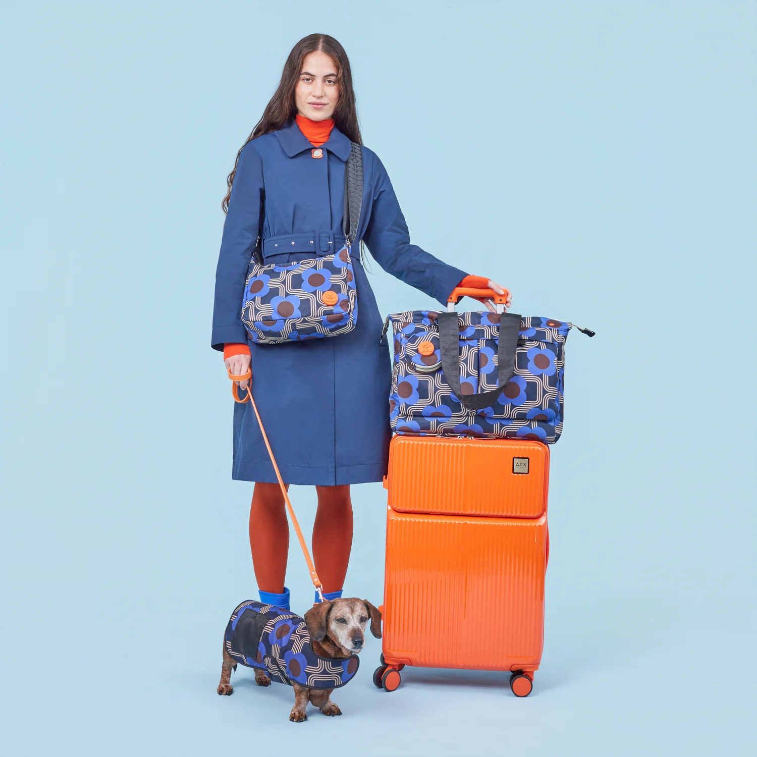 Dog Coat - Electric Flora Cobalt - Image 5