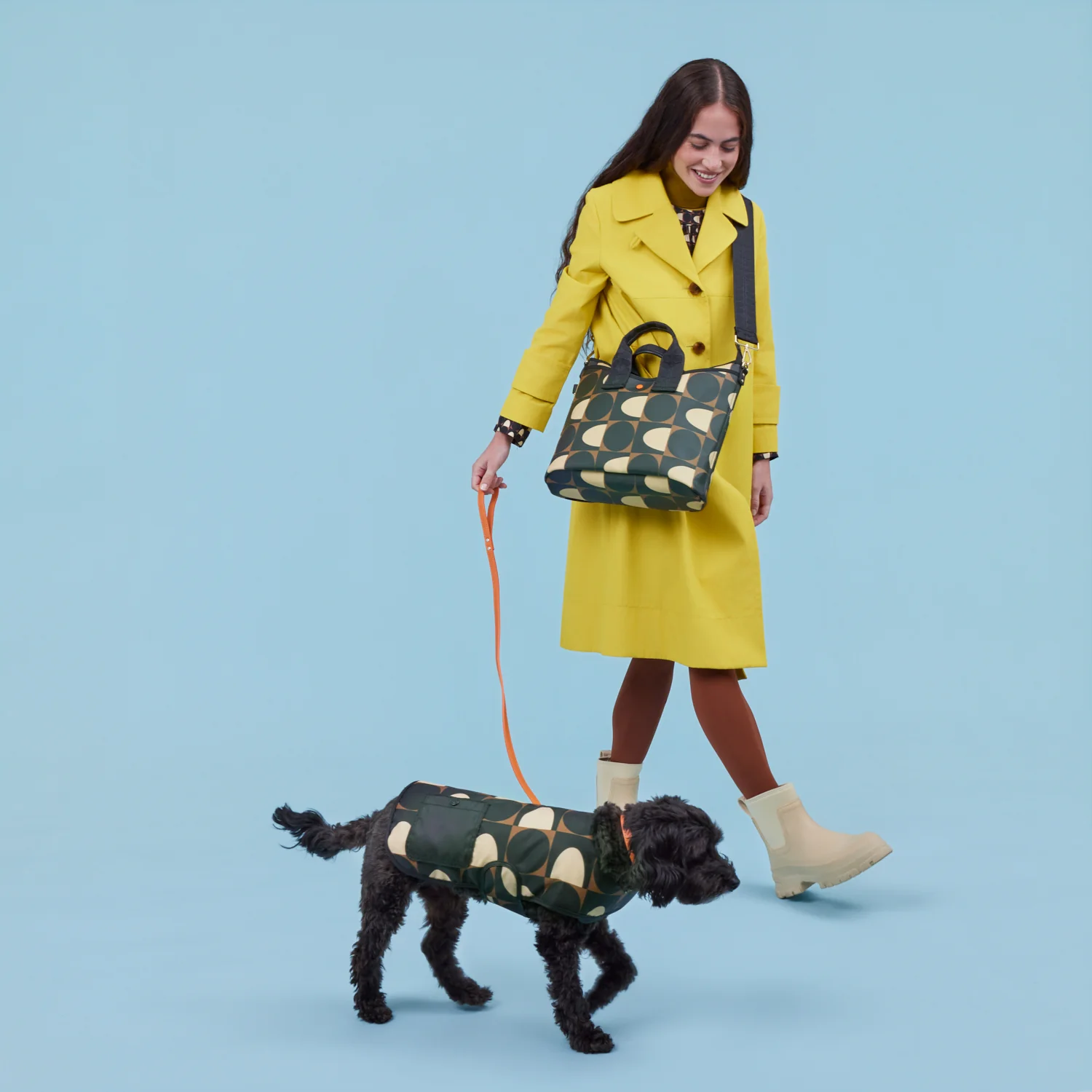 Dog Coat - Spot Square Mocha - Image 7