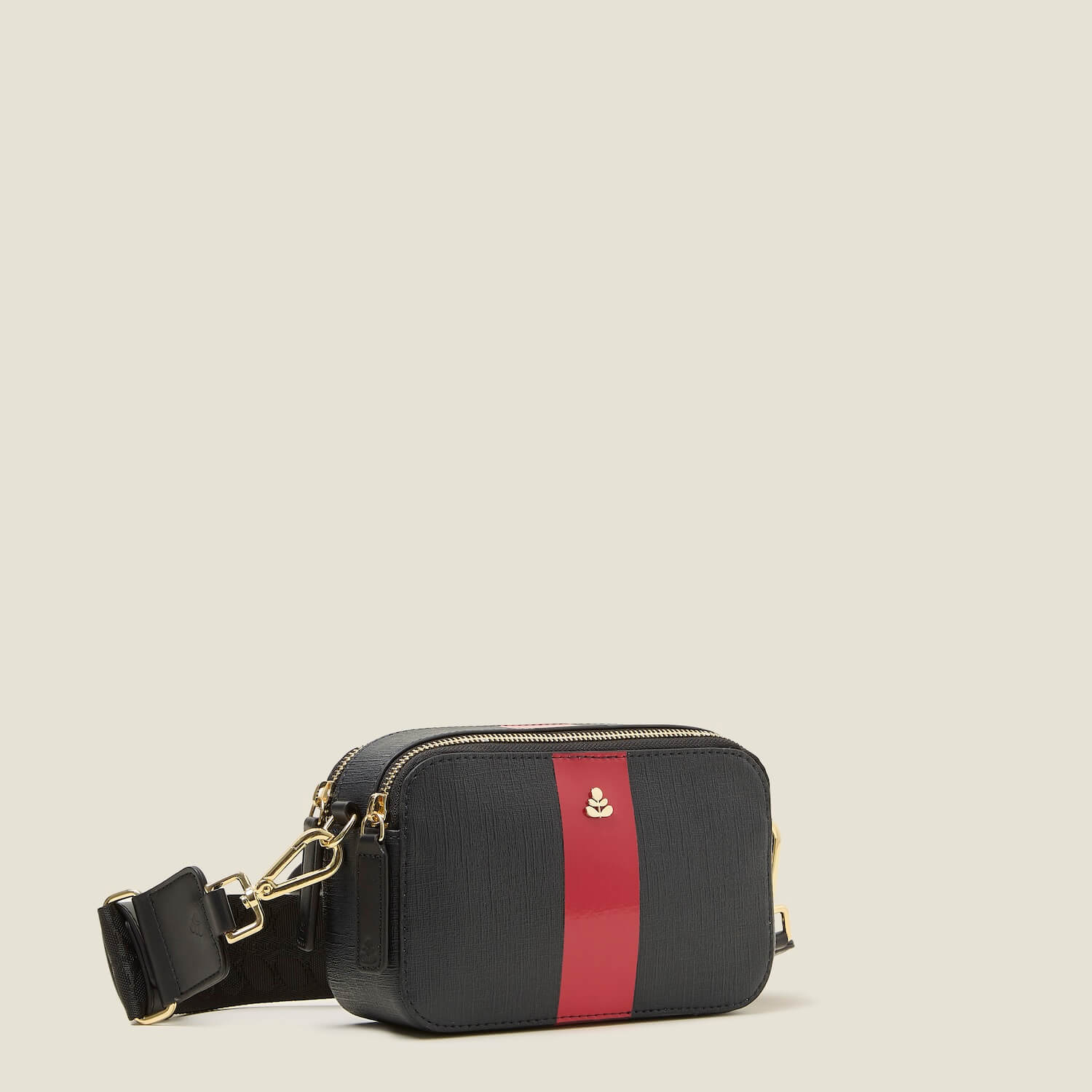 Duo Crossbody - Shiny Stripe Navy Red - Image 3