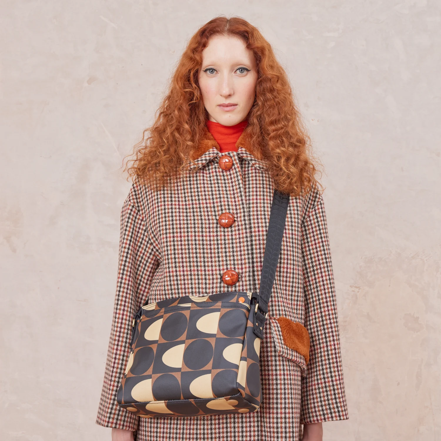 Fielder Crossbody Bag - Spot Square Mocha - Image 2