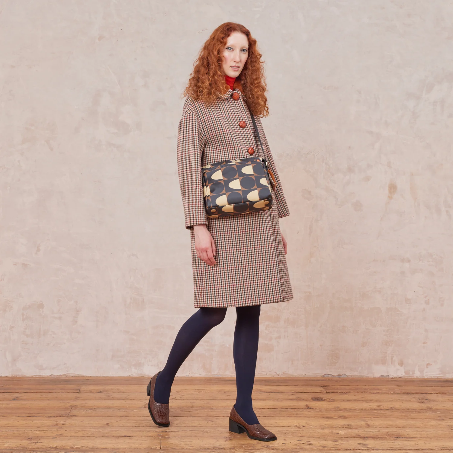 Fielder Crossbody Bag - Spot Square Mocha - Image 6