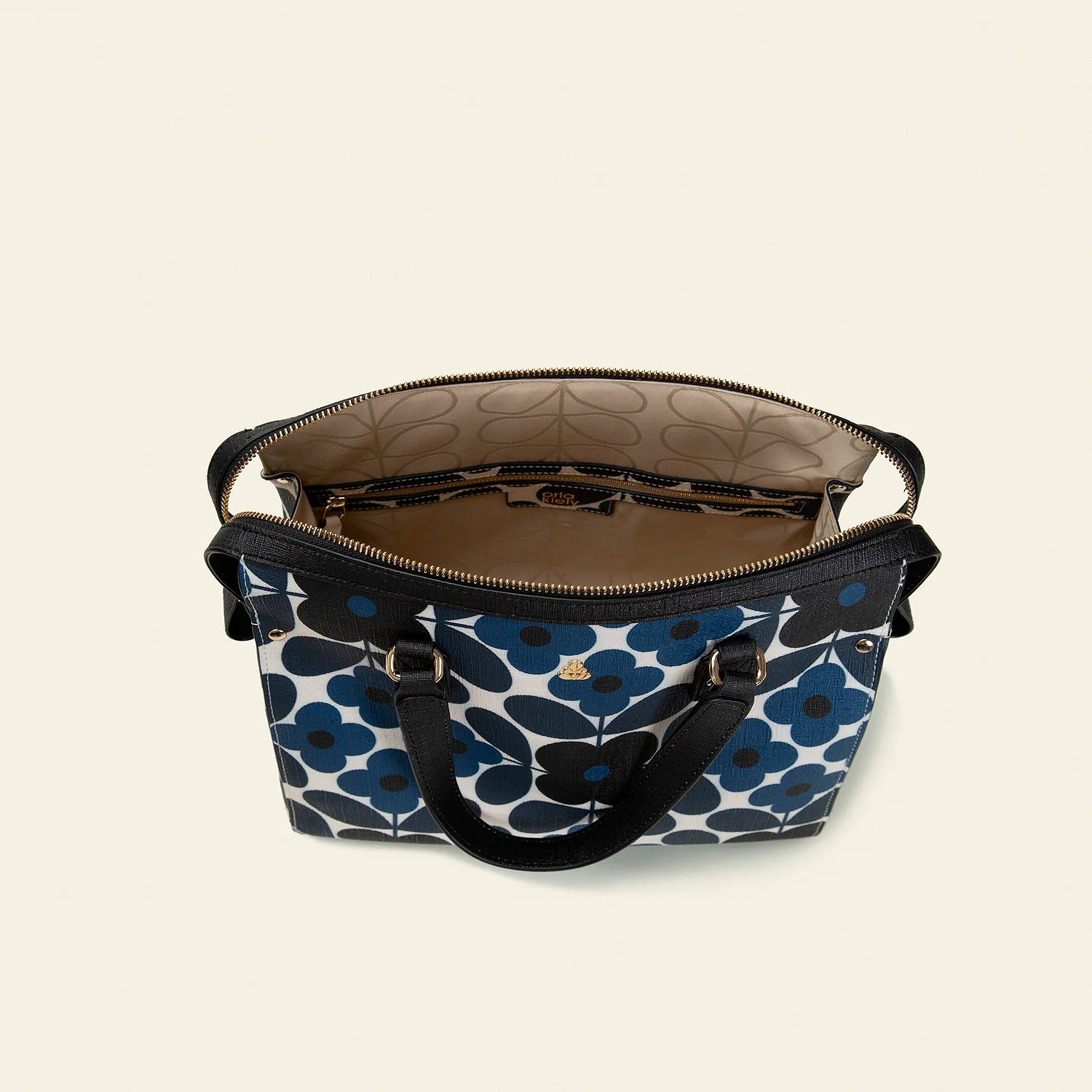 Fletcher Handbag - Flower Tile Navy - Image 4
