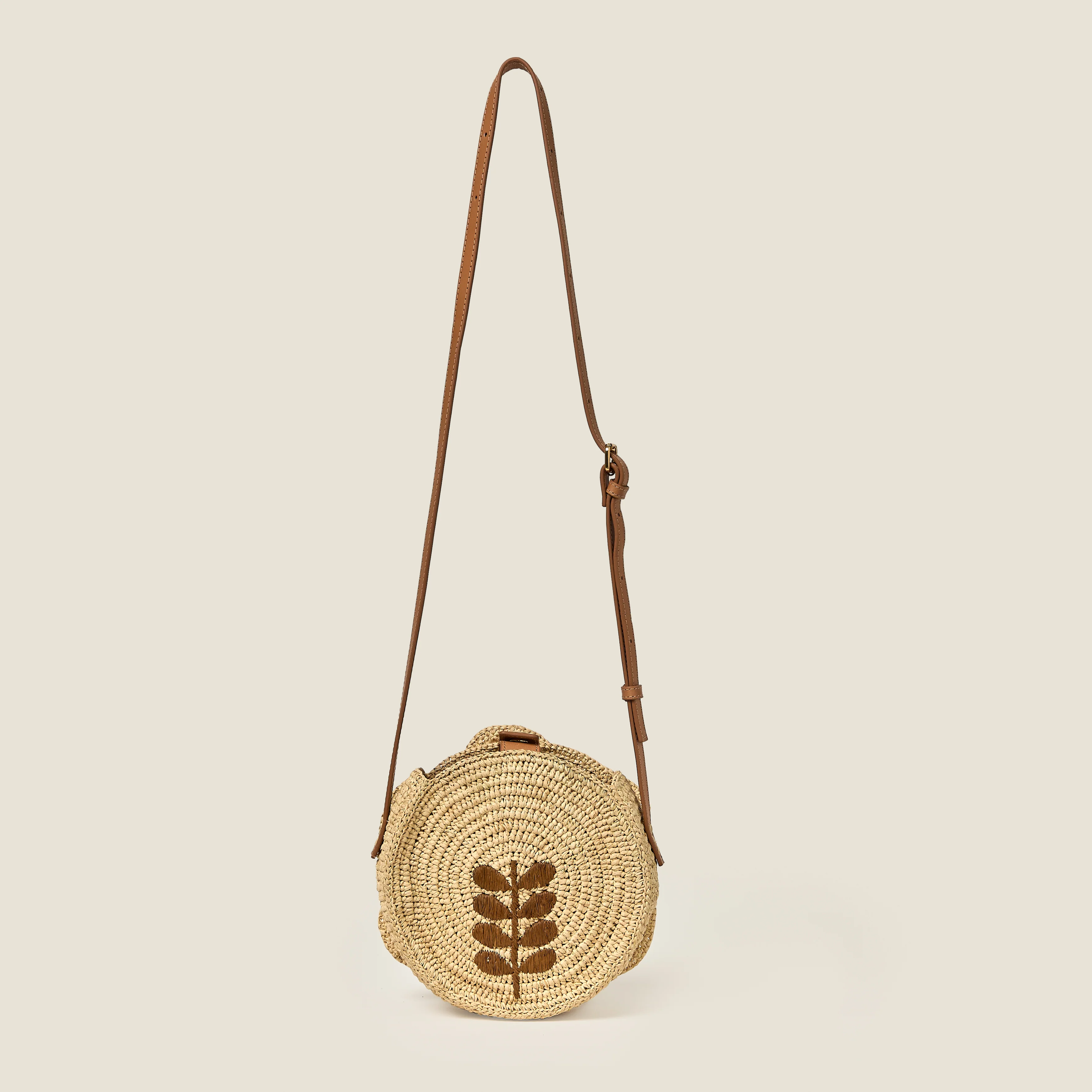 Flower Circle Raffia Crossbody - Natural - Image 5