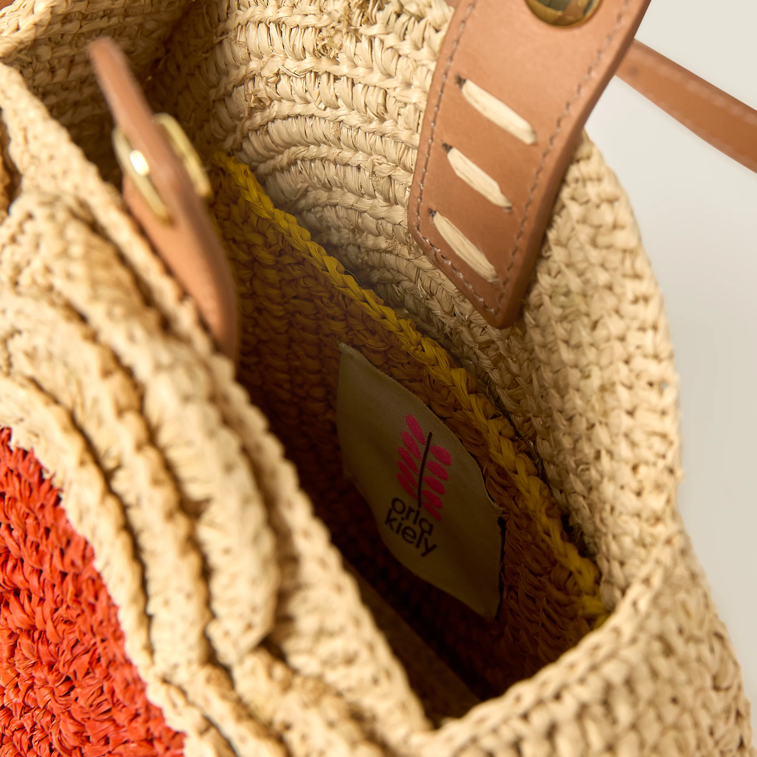 Flower Circle Raffia Crossbody - Natural - Image 7