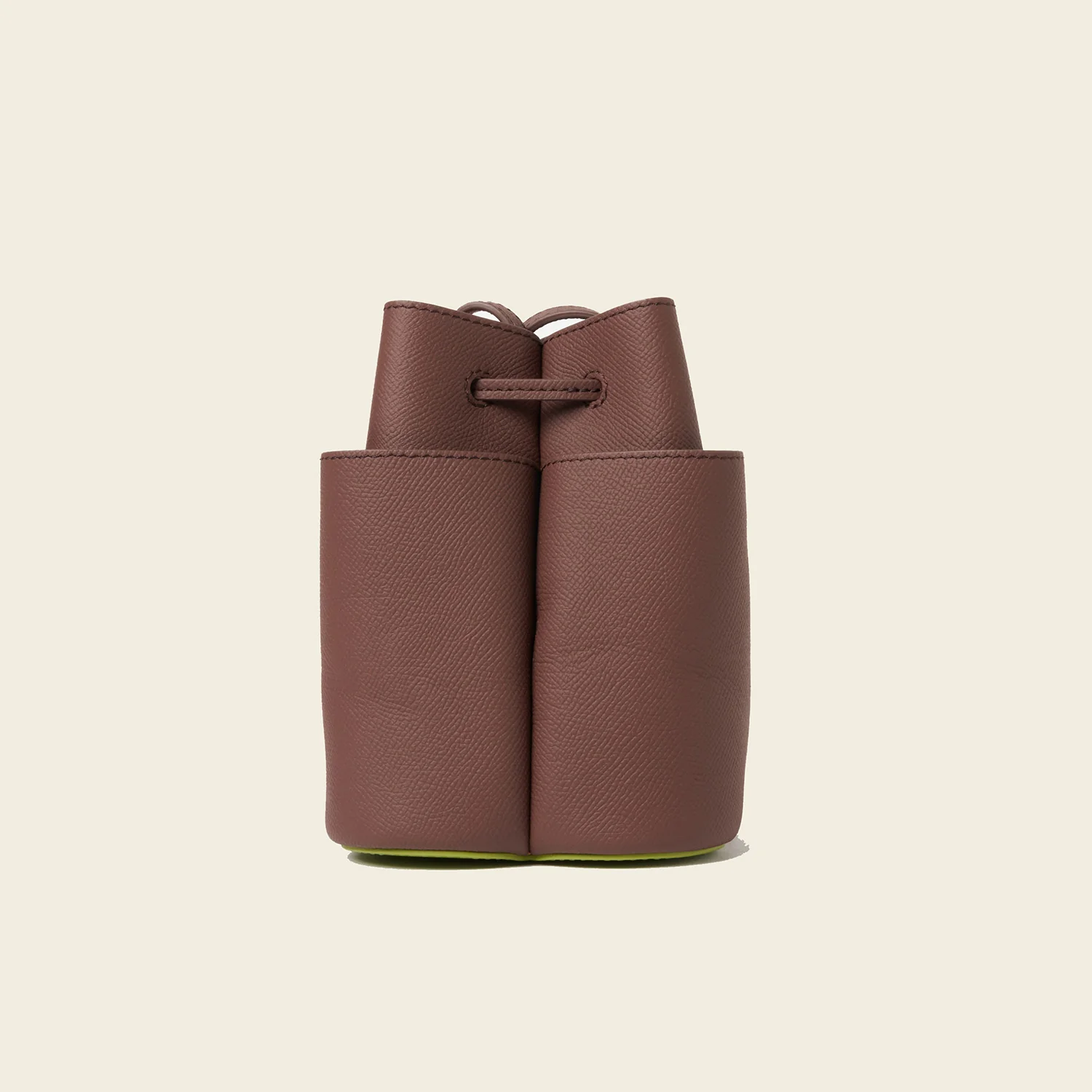 Small Flower Petal Leather Crossbody Bag - Dark Brown - Image 3