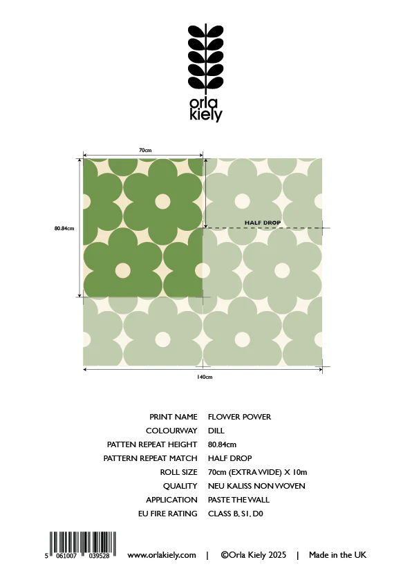 Flower Power Dill Wallpaper Sample - Image 2