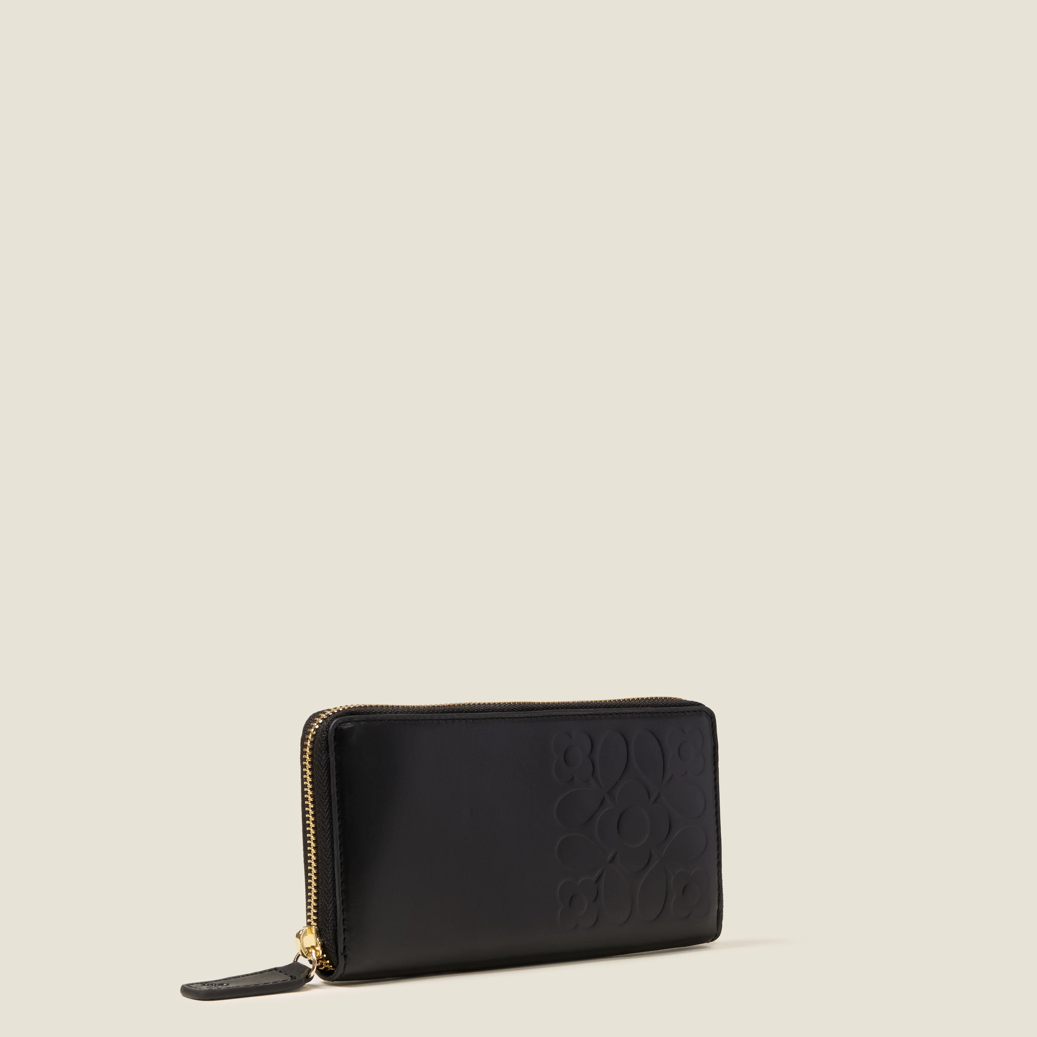 Forget Me Not Big Leather Wallet - Tile Emboss Black - Image 2