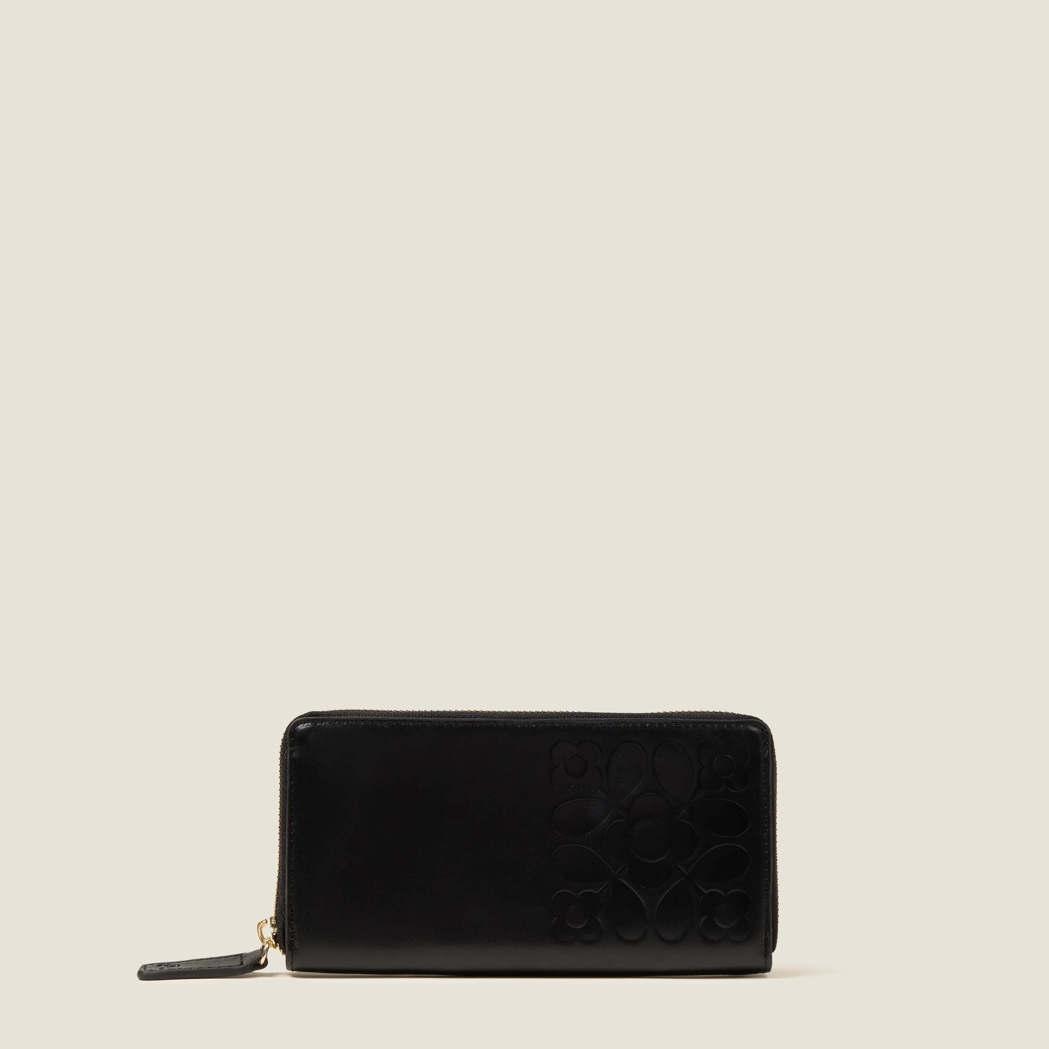 Forget Me Not Big Leather Wallet - Tile Emboss Black - Image 4