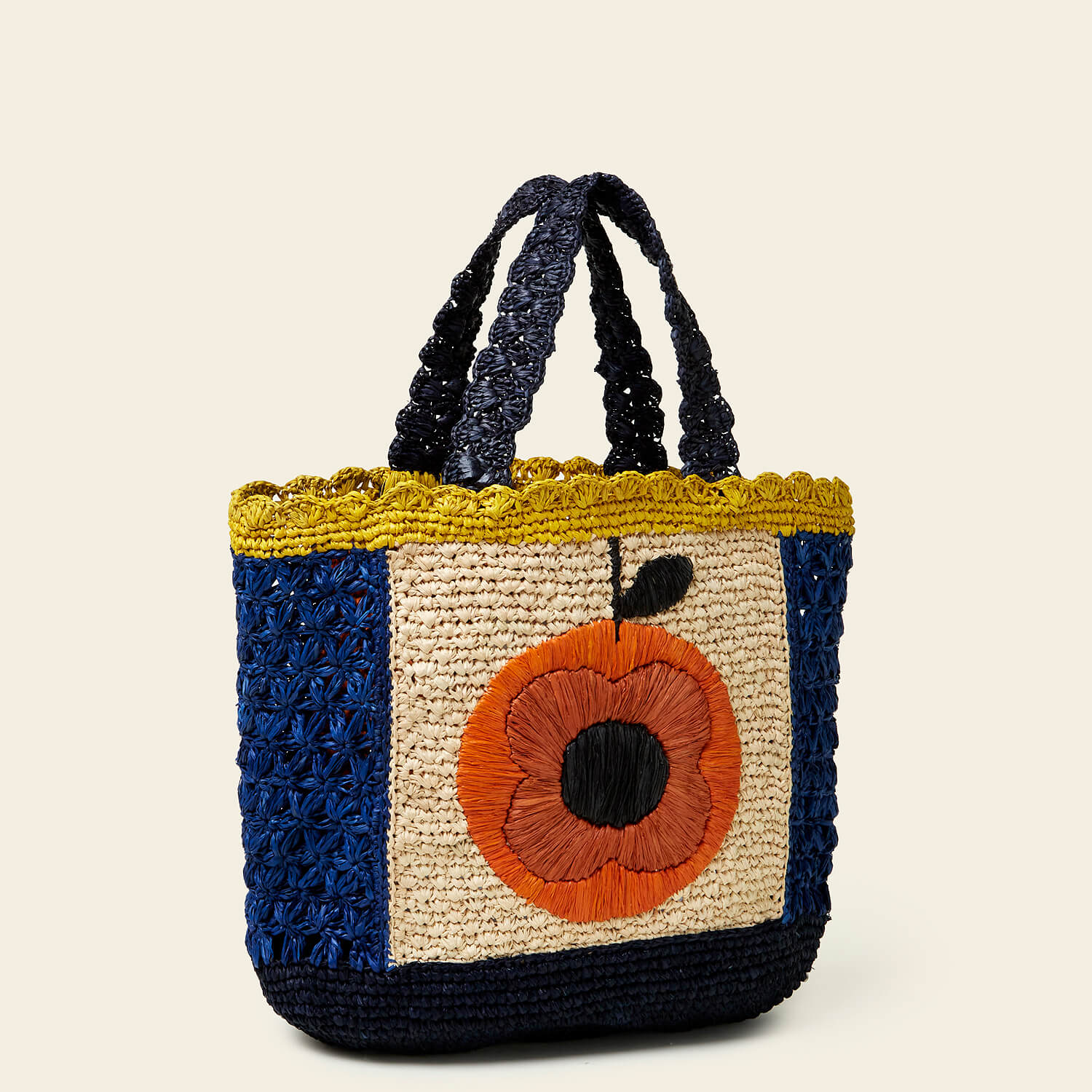 Raffia Basket Bag - Orange - Image 3