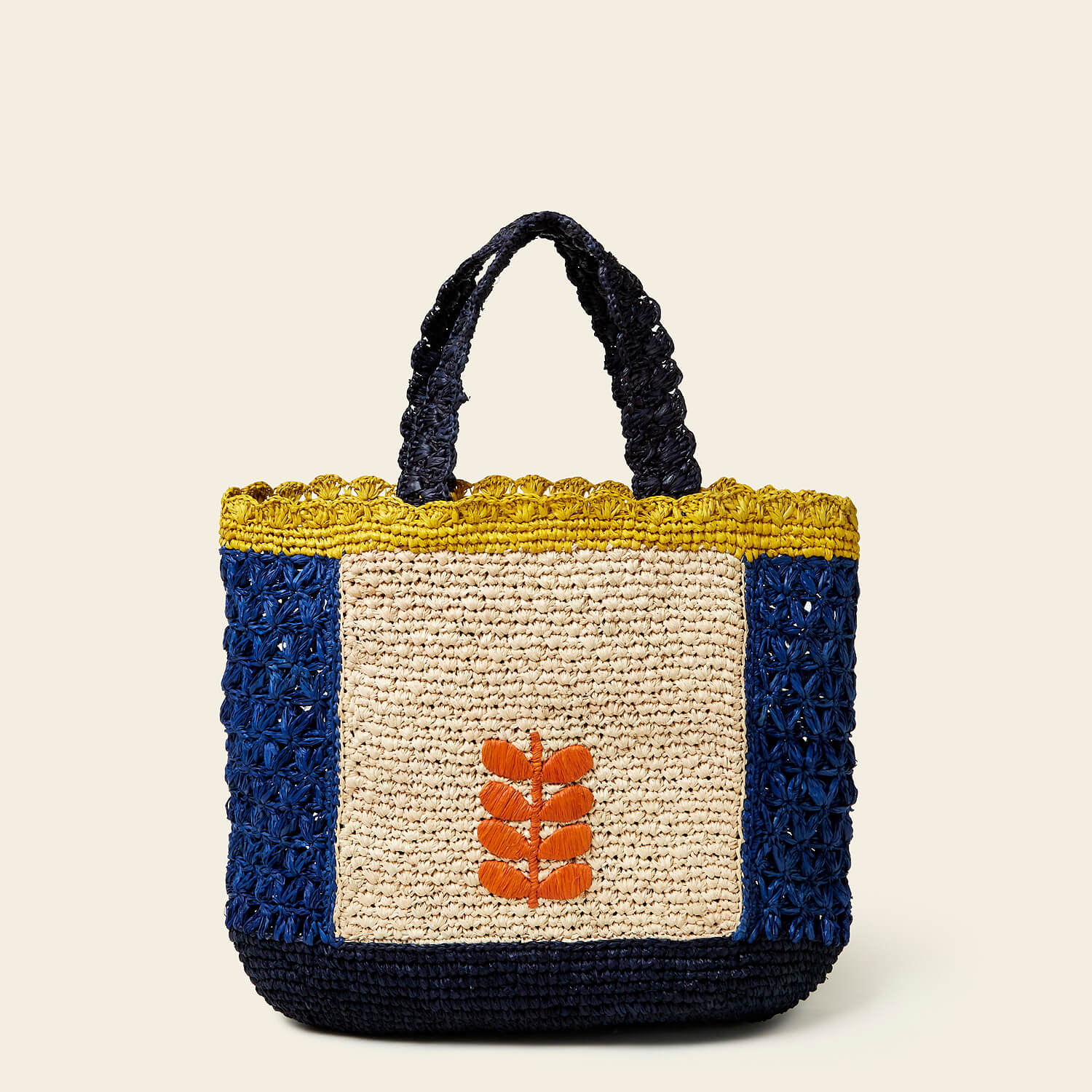 Raffia Basket Bag - Orange - Image 4