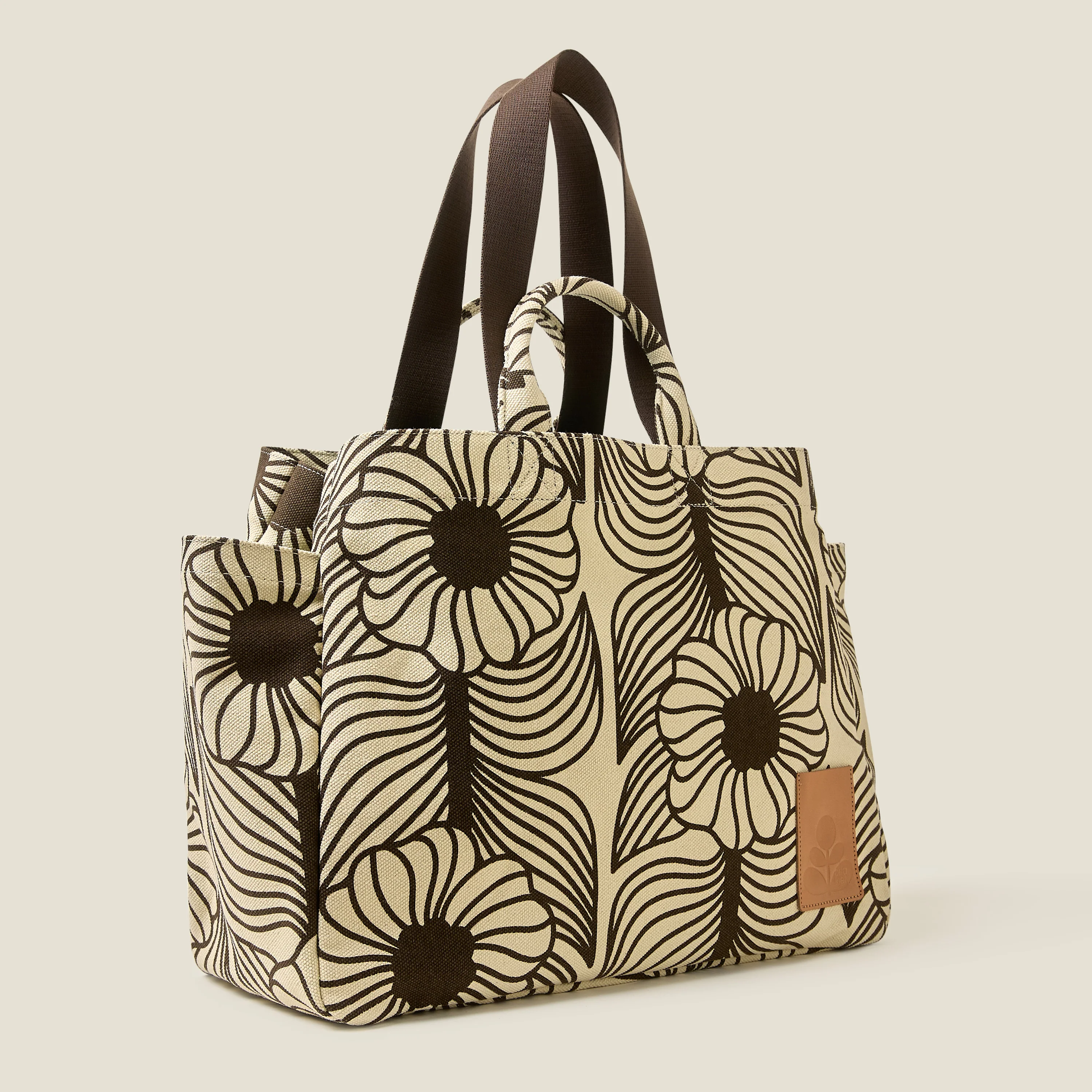 Gable Cotton Canvas XL Tote - Moonflower Desert - Image 4