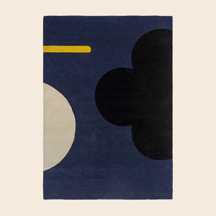 Geo Flower Denim Rug - Image 2