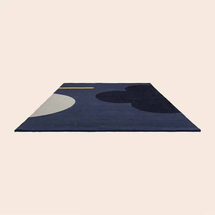 Geo Flower Denim Rug - Image 3