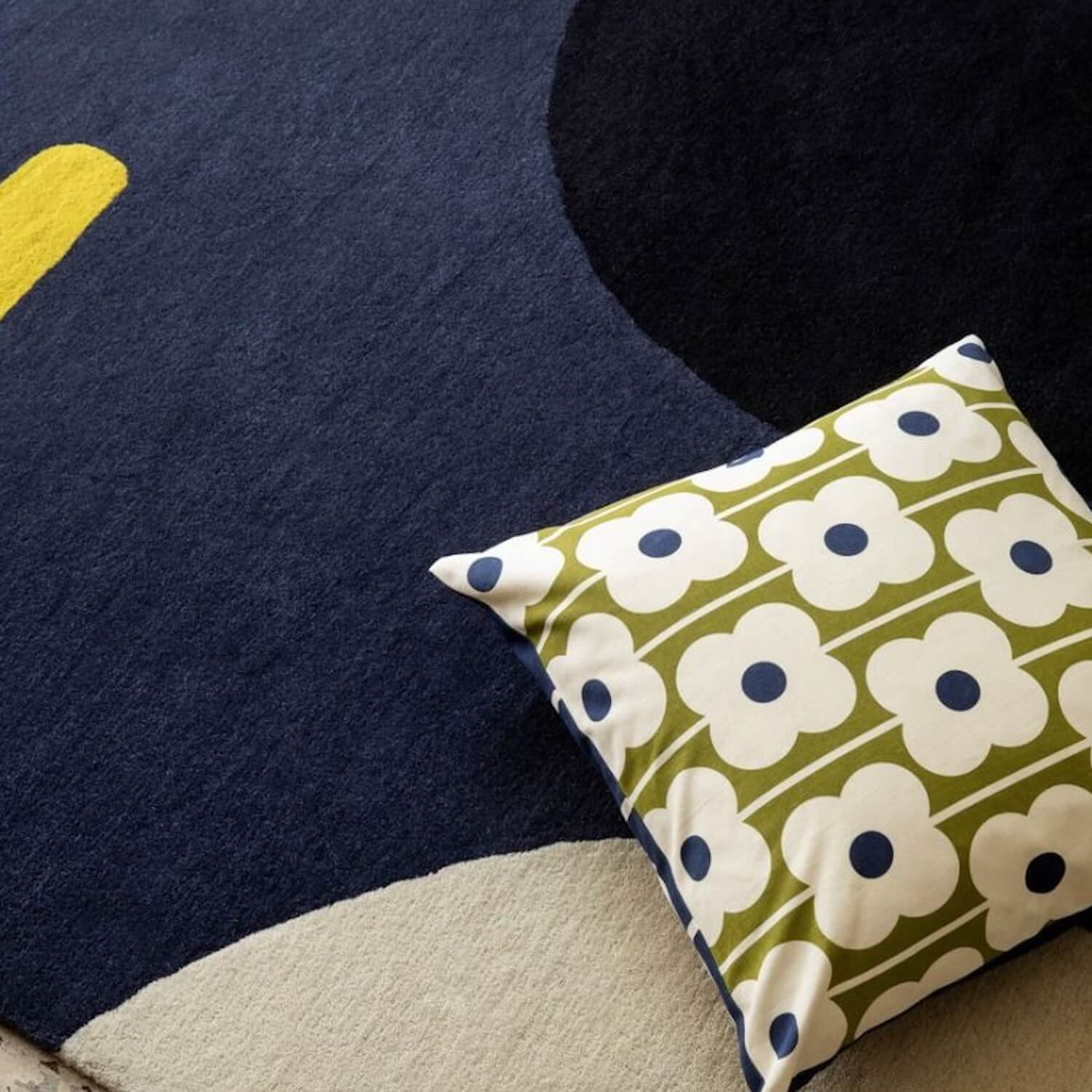 Geo Flower Denim Rug - Image 6