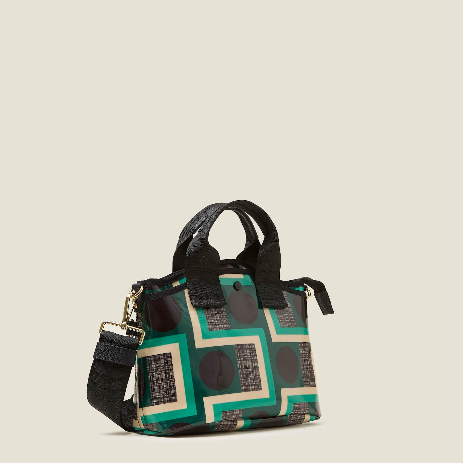 Hand Carry Handbag - Balcony Spot Emerald - Image 3