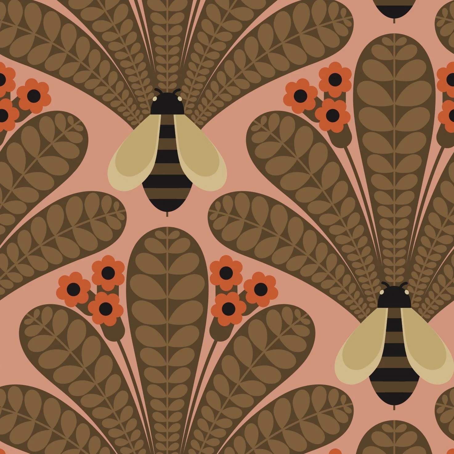 Honey-Bee Chestnut Wallpaper Sample