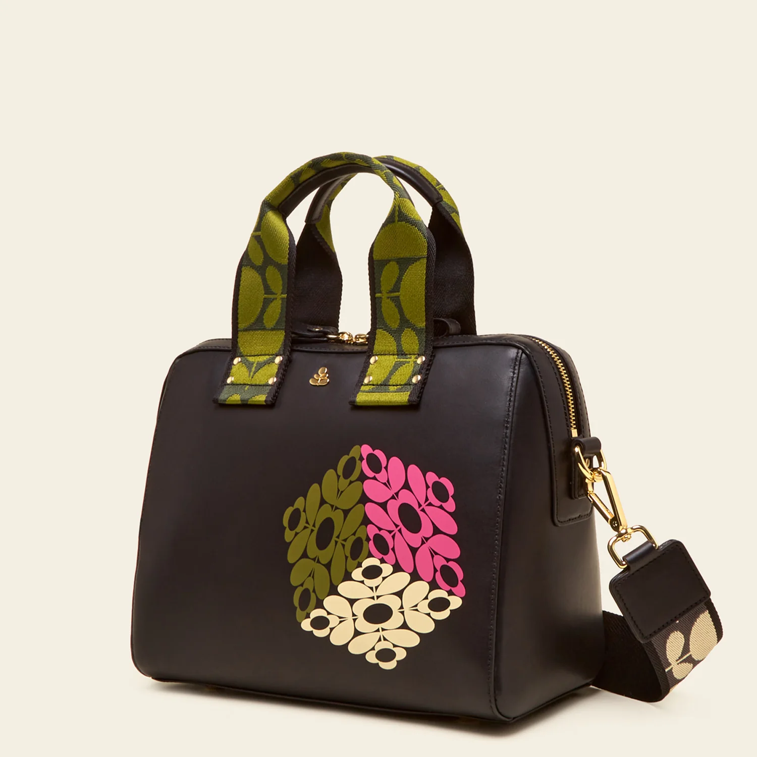 Large Iris Handbag - Cube Black - Image 3