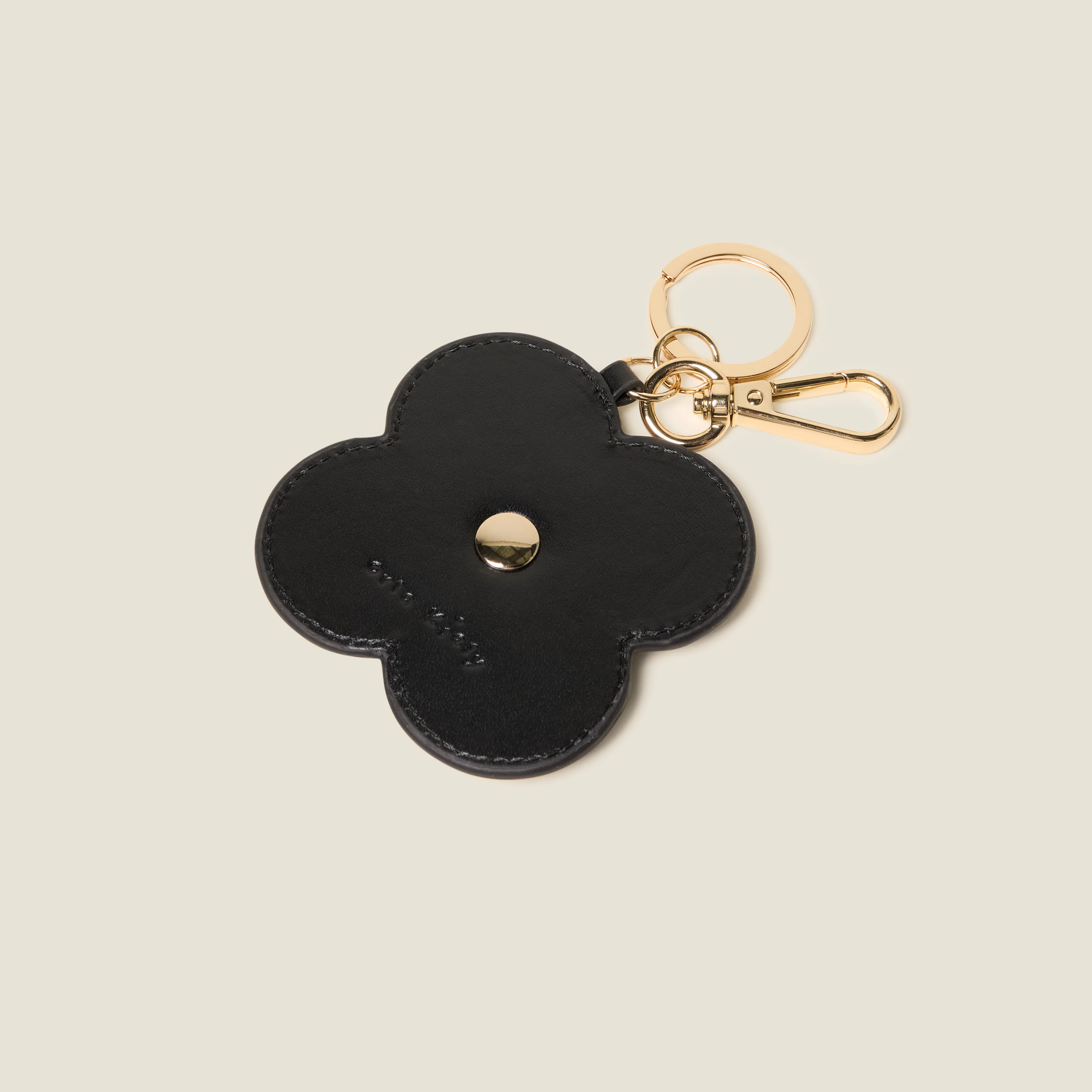 Layered Flower Leather Key Ring - Flower Applique Forest - Image 2