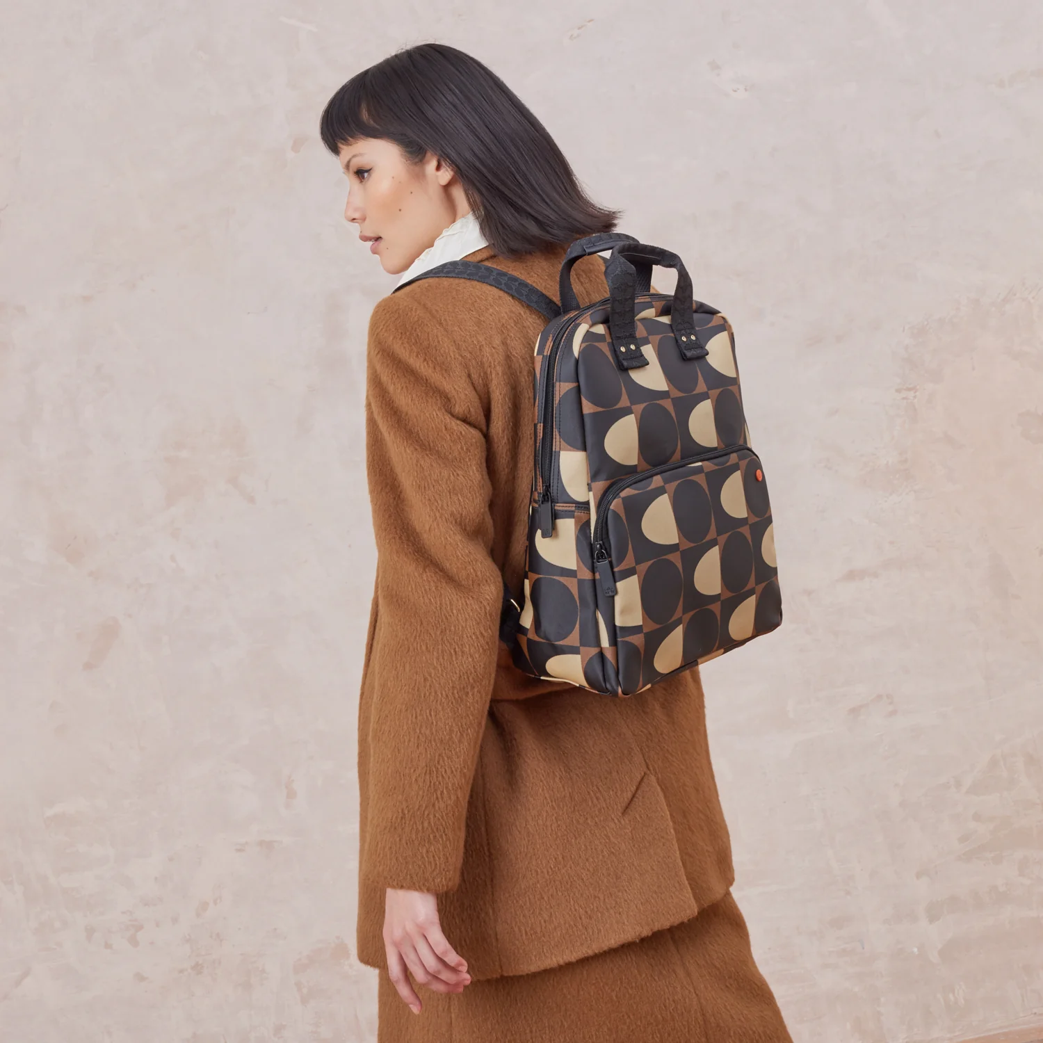 Lotta Backpack - Spot Square Mocha