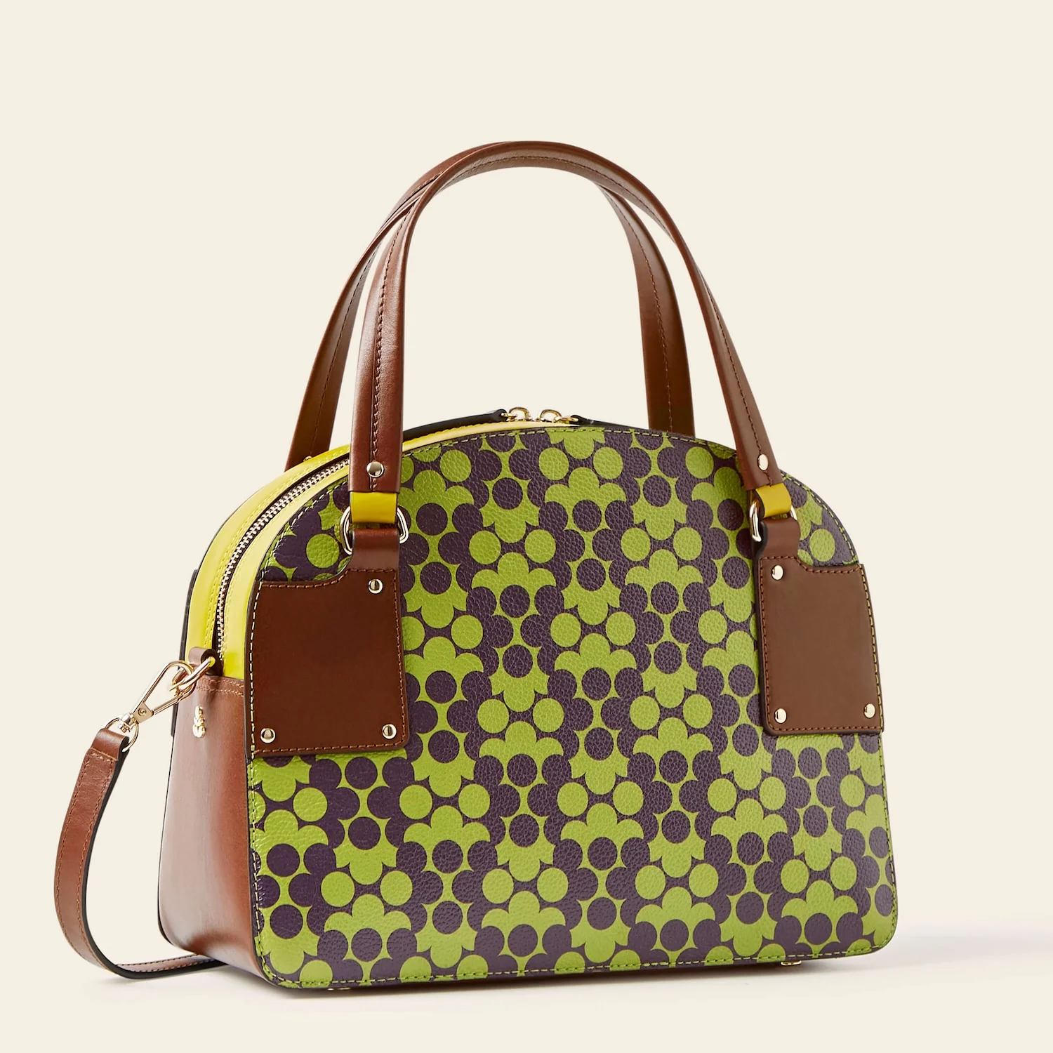 Luna Bowling Bag - Purple Puzzle Flower - Image 3
