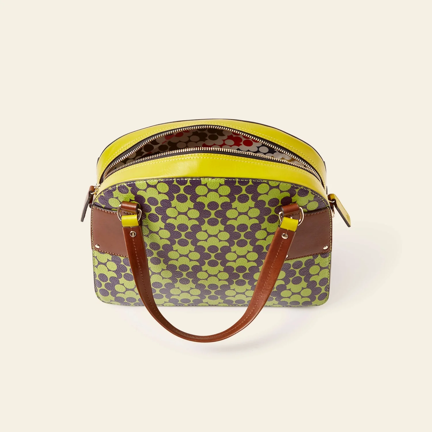 Luna Bowling Bag - Purple Puzzle Flower - Image 5