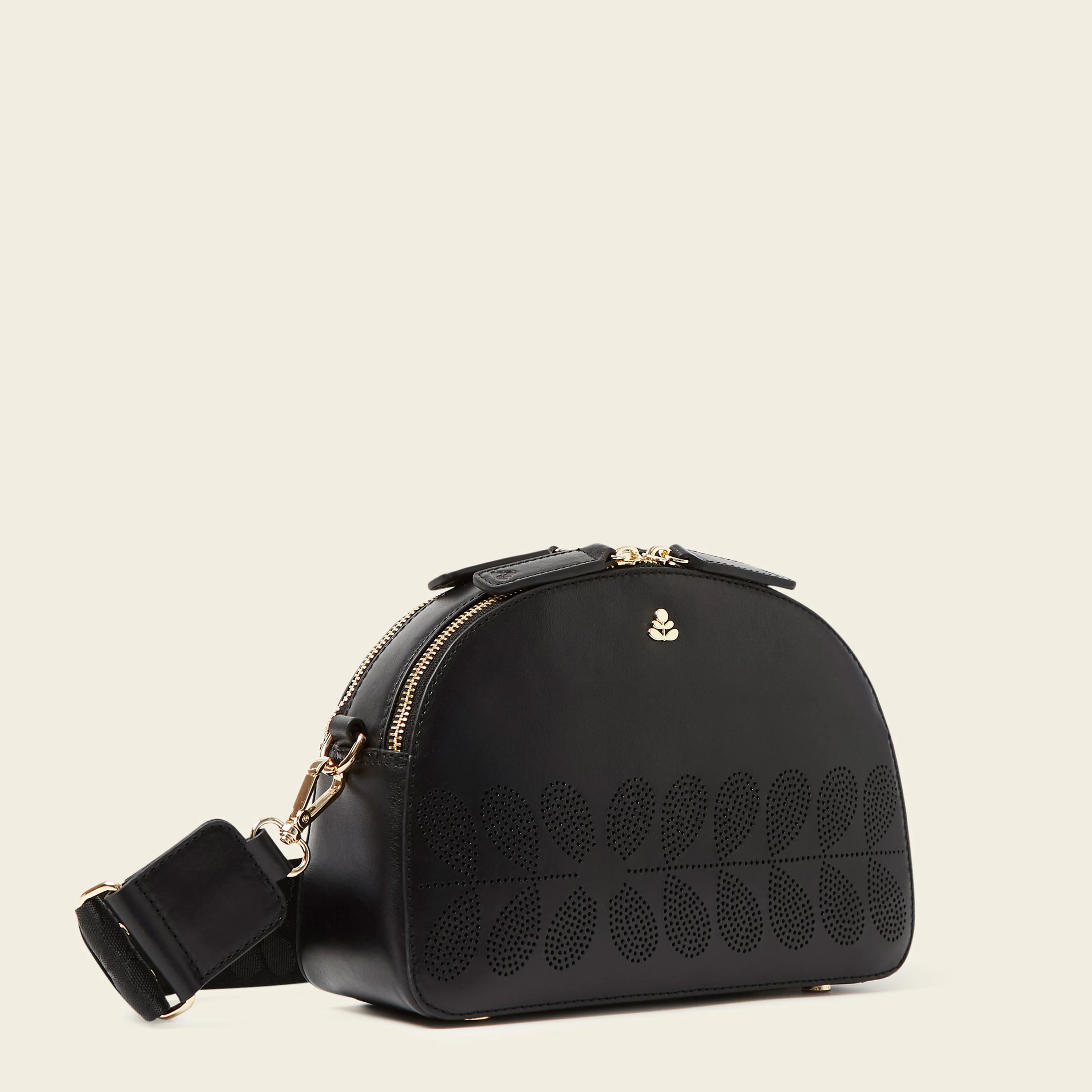Luna Crossbody - Black Punched Flower - Image 3