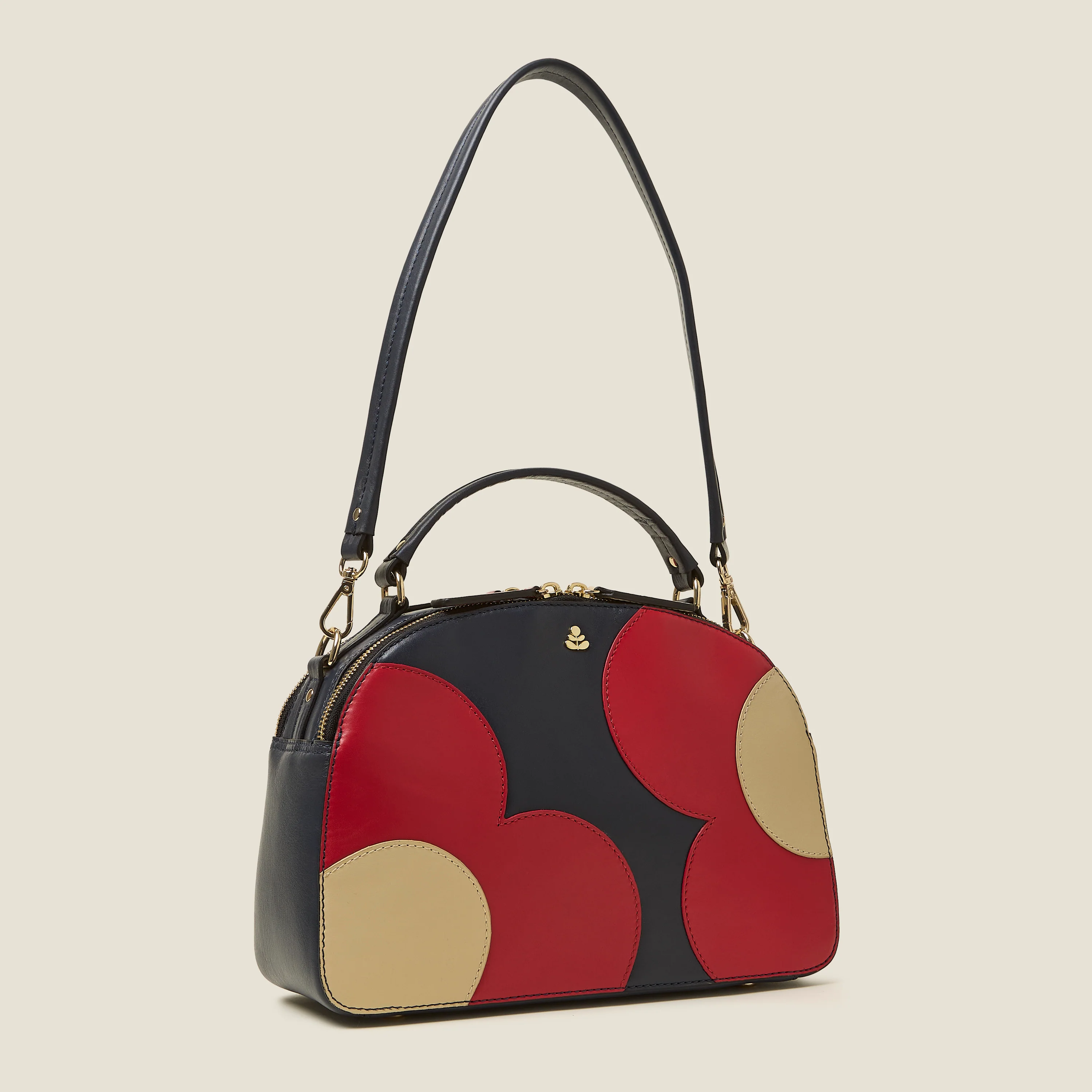 Lunex Shoulder Sling Bag - Spot Flower Navy - Image 3
