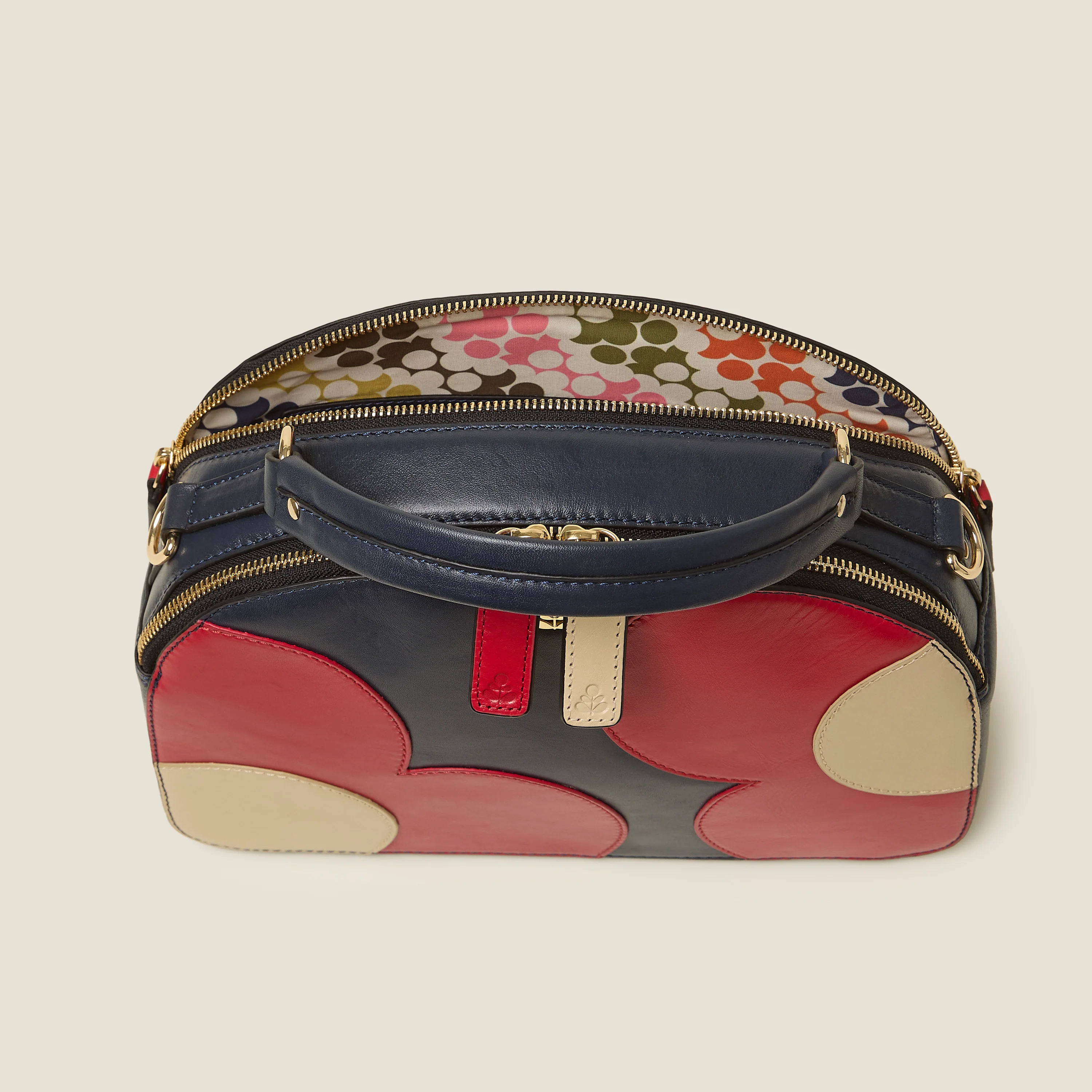Lunex Shoulder Sling Bag - Spot Flower Navy - Image 5
