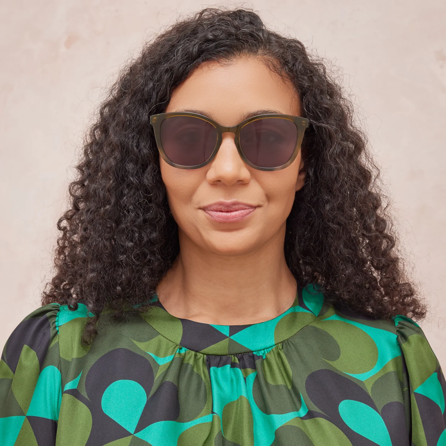 Magnolia Sunglasses - Olive & Linear Stem - Image 2