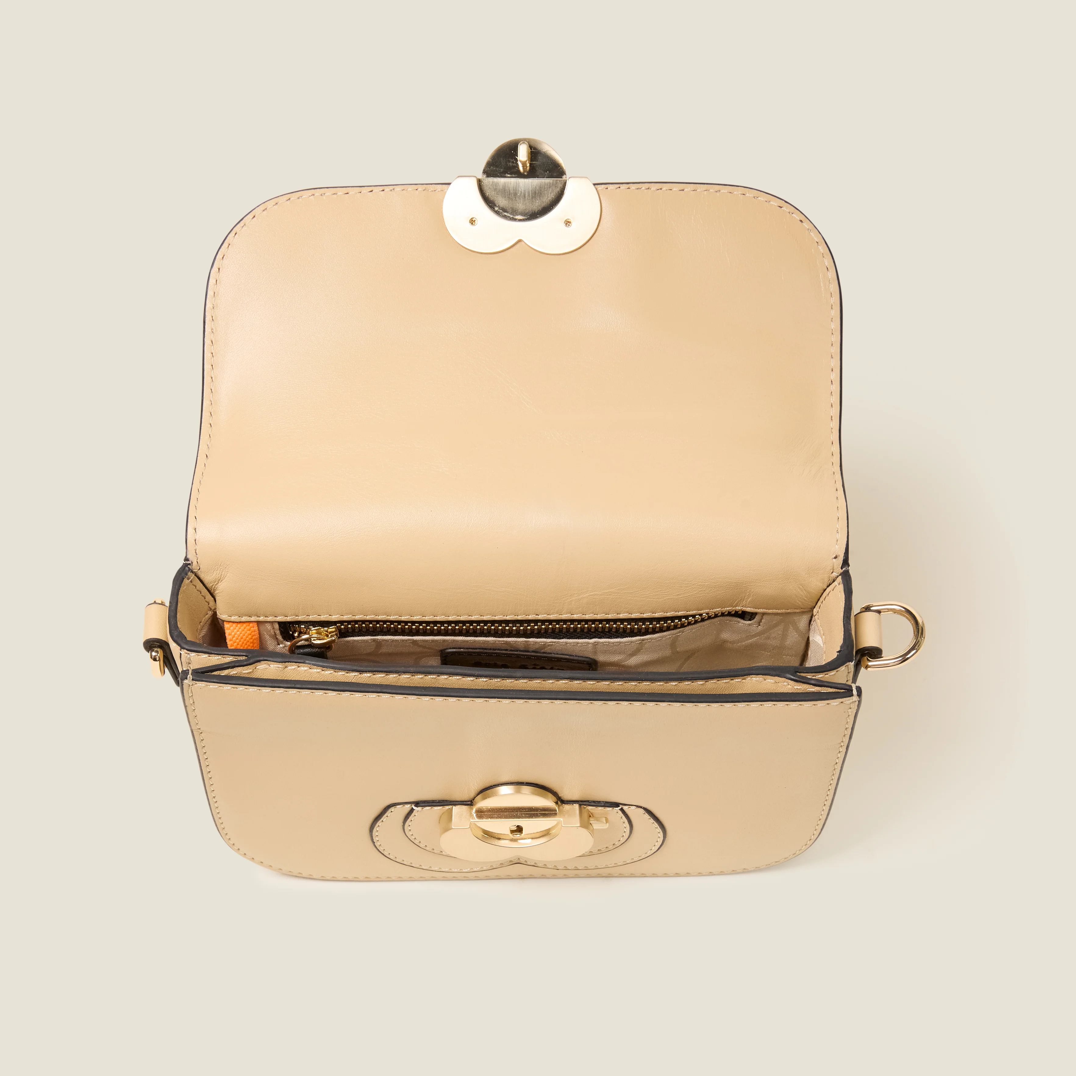 Mini Eclipse Leather Crossbody Bag - Flower Applique Cream - Image 5