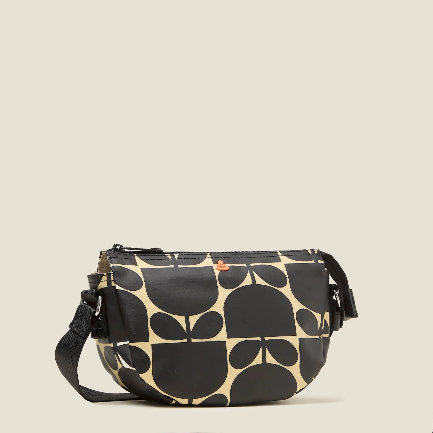 Mini Rounder Crossbody - Block Flower Monochrome - Image 3