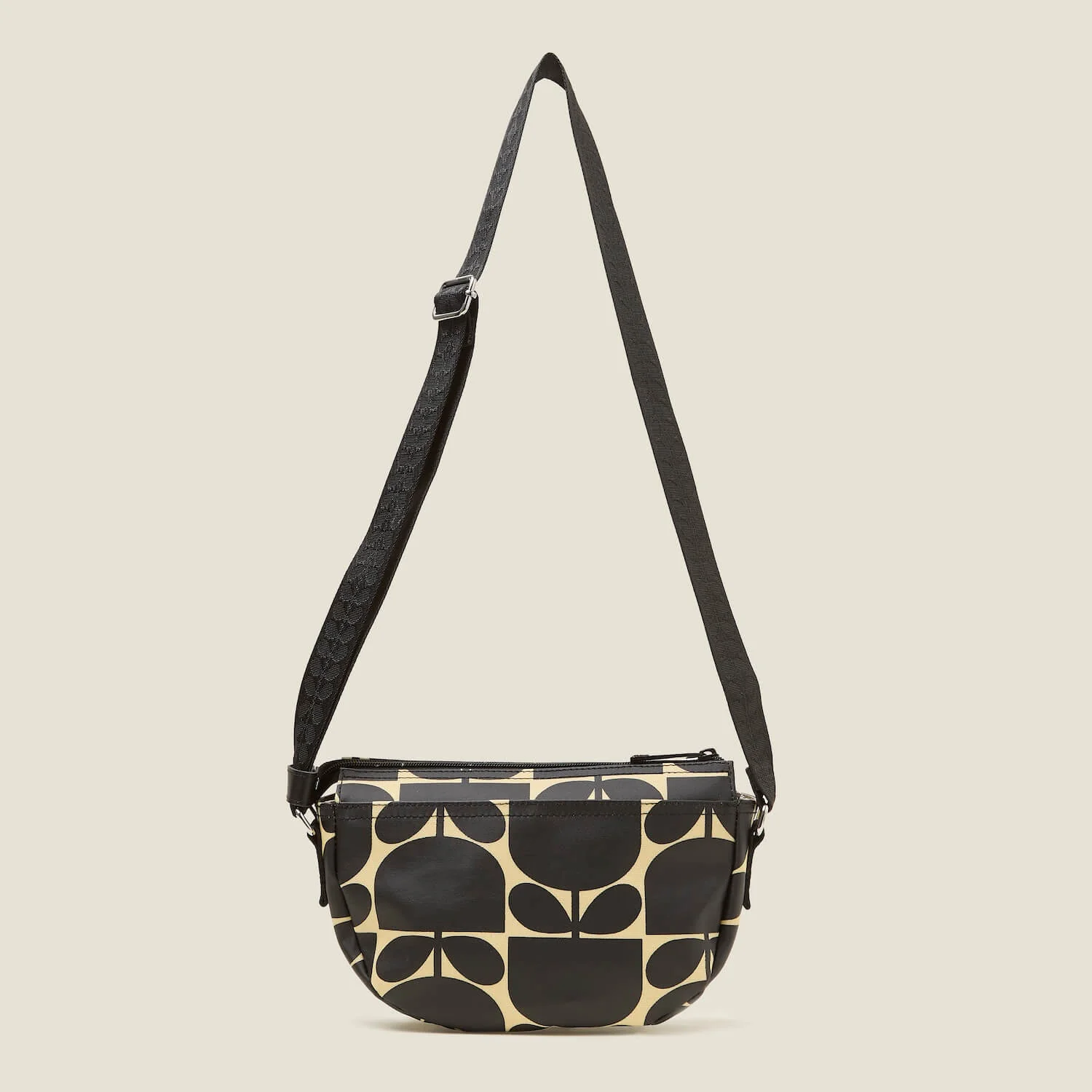 Mini Rounder Crossbody - Block Flower Monochrome - Image 4